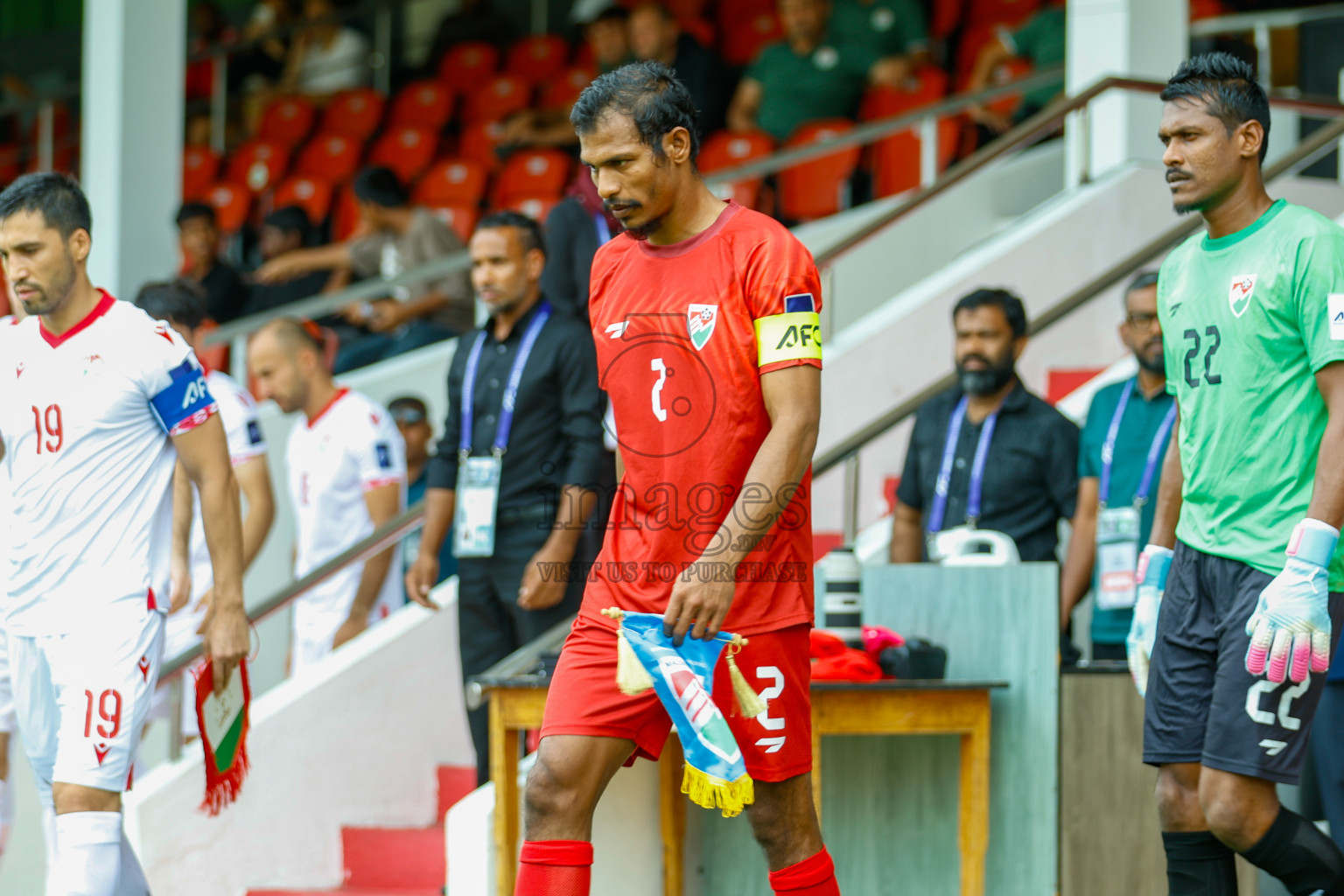 Maldives vs Tajikistan in the AFC Asian Cup Saudi Arabia 2027 Qualifier was played in Male' Maldives on Tuesday, 14th October 2025. 
Photos: Raaif Yoosuf / images.mv