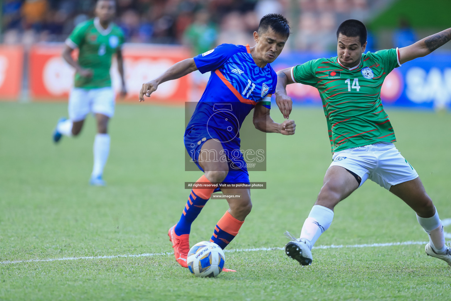 Bangladesh vs India in SAFF Championship 2021 held on 1st October 2021 in Galolhu National Stadium, Male', Maldives