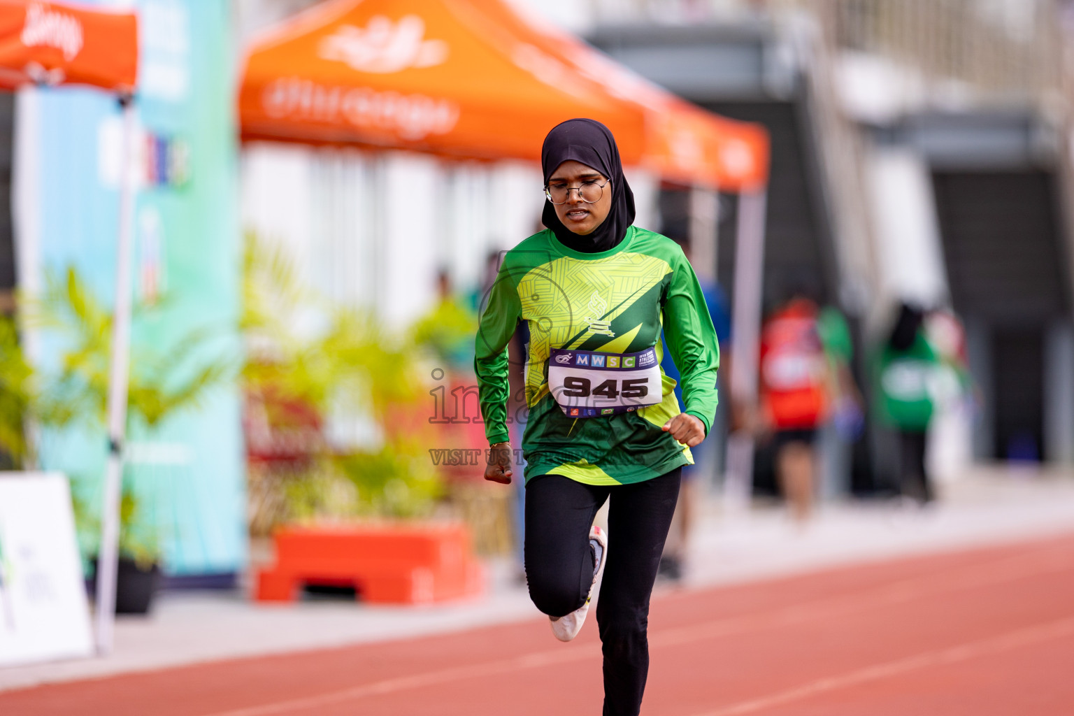 Day 3 of MWSC Interschool Athletics Championships 2024 held in Hulhumale Running Track, Hulhumale, Maldives on Monday, 11th November 2024. 
Photos by: Hassan Simah / Images.mv