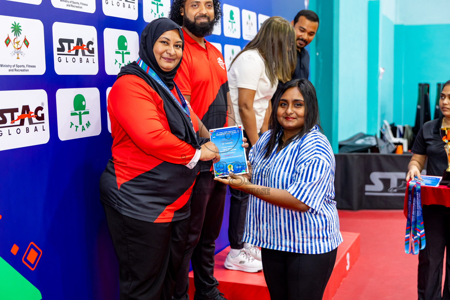 Finals of 30th Table Tennis Association Championship 2025 was held on Saturday, 20th September 2025 in Male' TT Hall, Male', Maldives. Photos: Nausham Waheed / images.mv