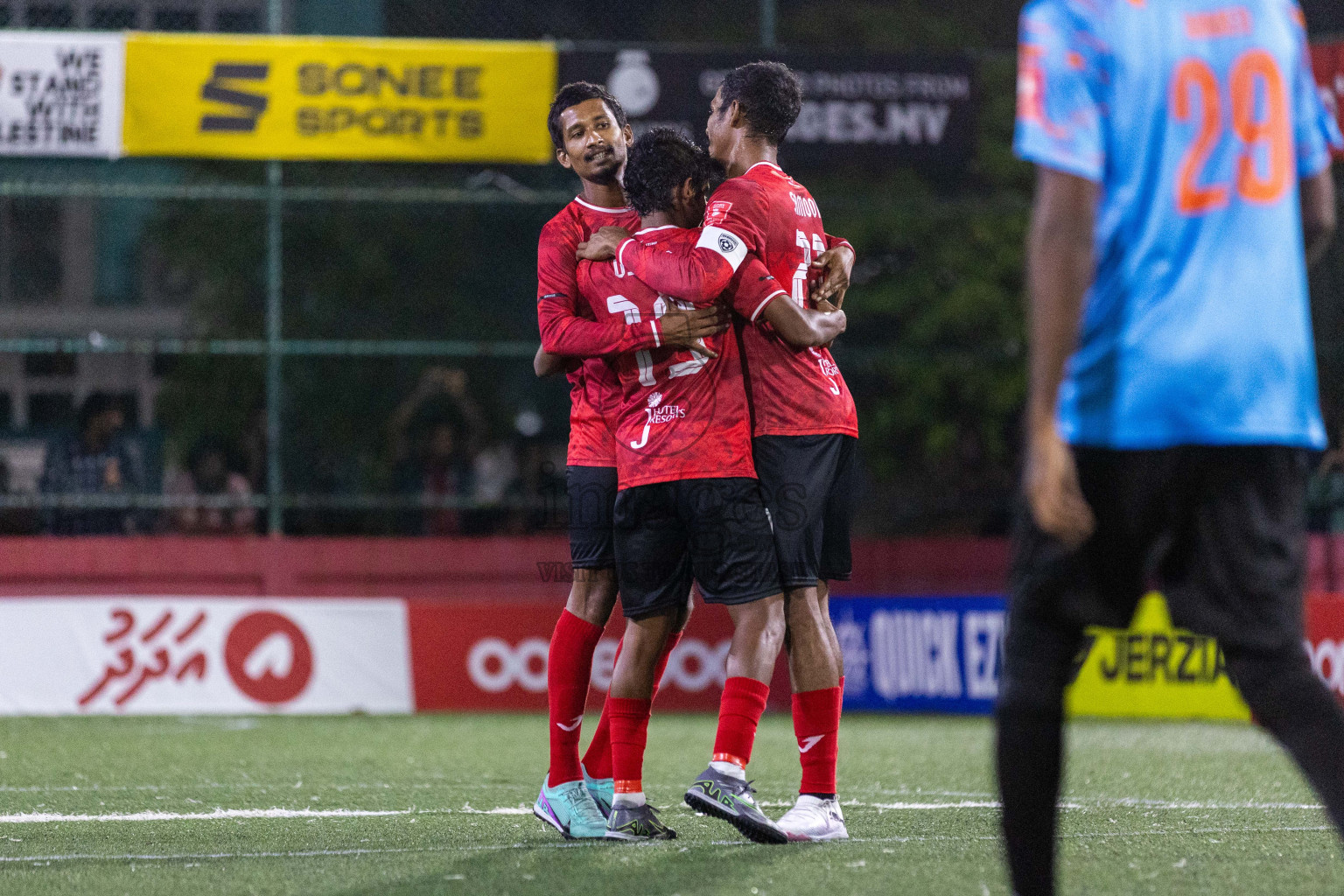 ADh Mahibadhoo vs ADh Hangnaameedhoo in Day 7 of Golden Futsal Challenge 2024 was held on Saturday, 20th January 2024, in Hulhumale', Maldives Photos: Nausham Waheed / images.mv