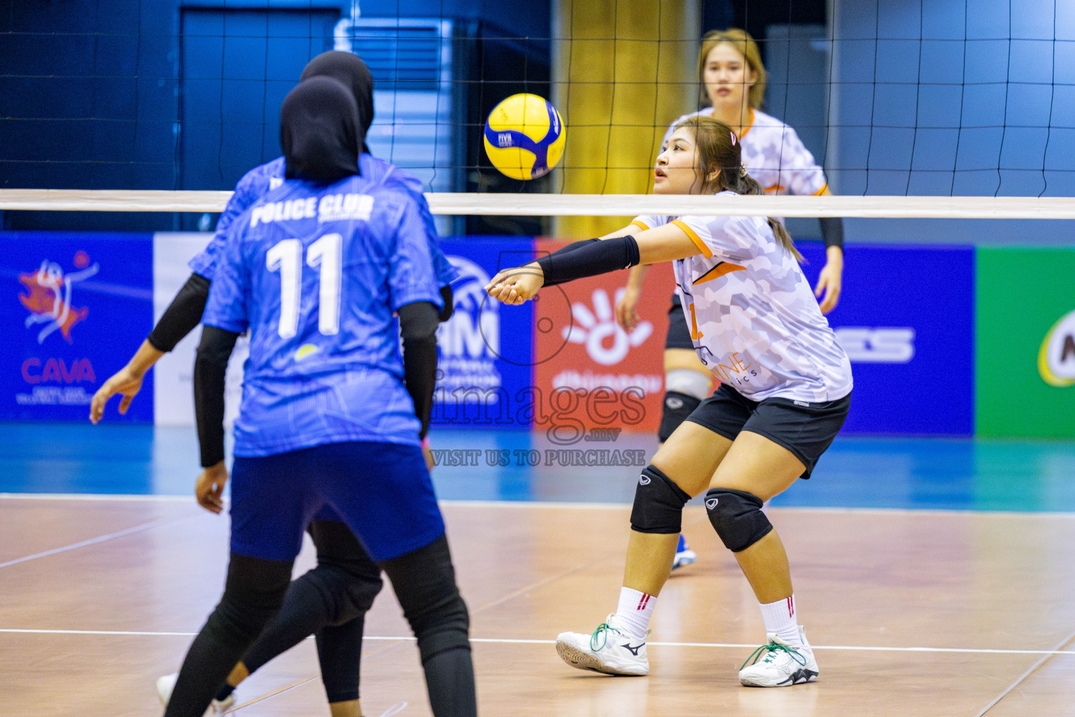 Police Club vs Flexor Sports Club in Day 1 of National Volleyball League 2025 - Women's Division held in Male', Maldives on Saturday, 19th April 2025 at Social Center Indoor Hall Photos 
By: Hassan Simah / images.mv