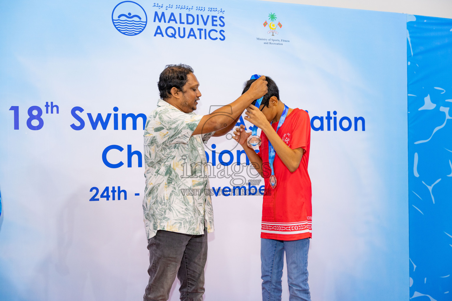 18th Swimming Association Championship 2025, Closing Ceremony was held on Saturday, 29th November 2025 at Swimming Track Hulhumale', Maldives. Photos: Areef Adam / images.mv