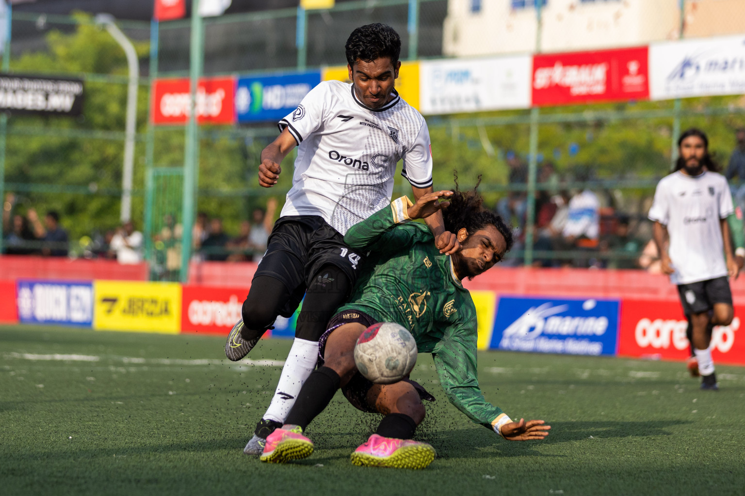 Sh. Lhaimagu VS Sh. Feevah in Day 12 of Golden Futsal Challenge 2024 was held on Friday, 26th January 2024, in Hulhumale', Maldives Photos: Nausham Waheed / images.mv