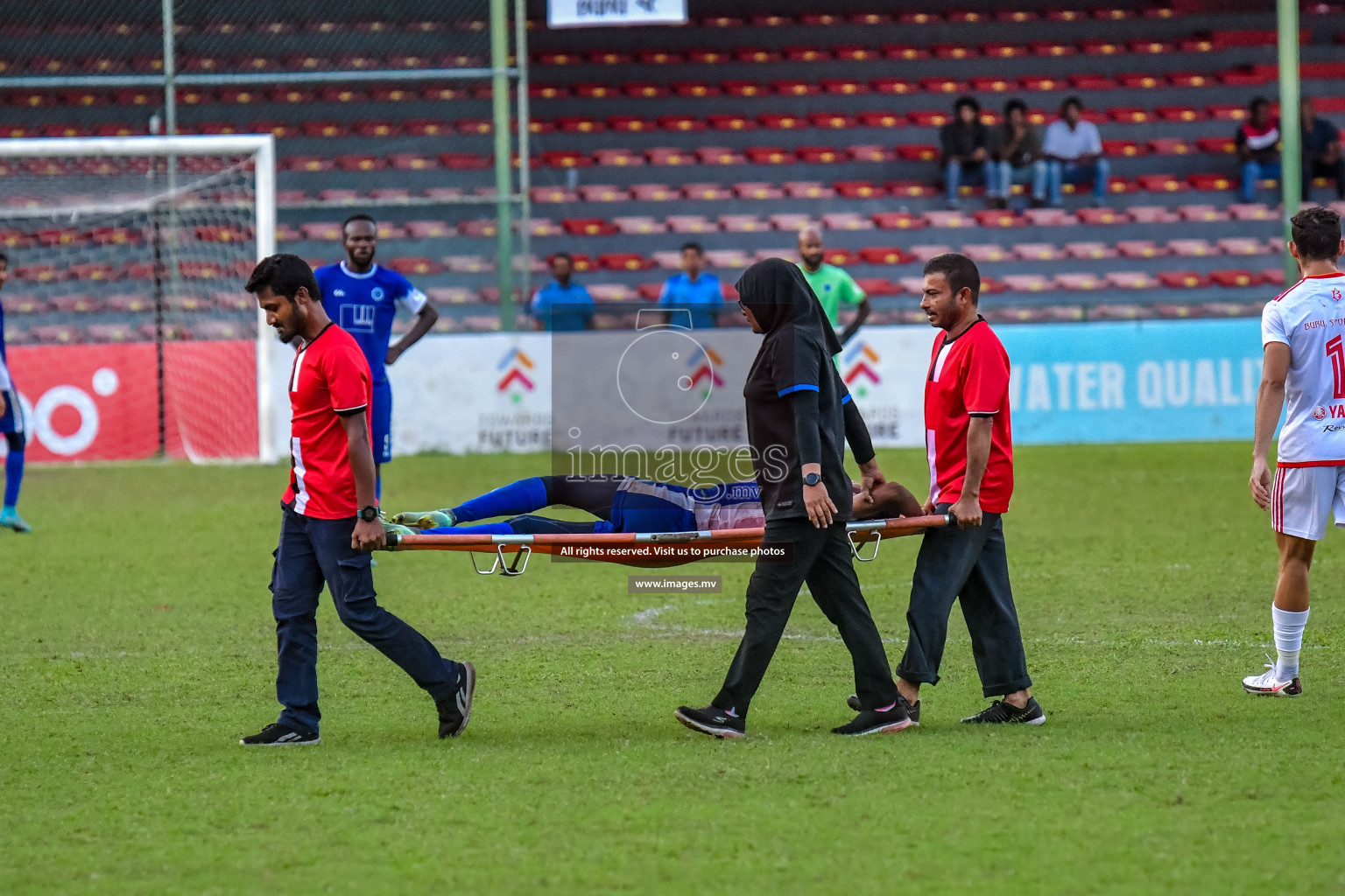 Buru Sports Club vs New Radiant Sports Club in the 2nd Division 2022 on 14th Aug 2022, held in National Football Stadium, Male', Maldives Photos: Nausham Waheed / Images.mv