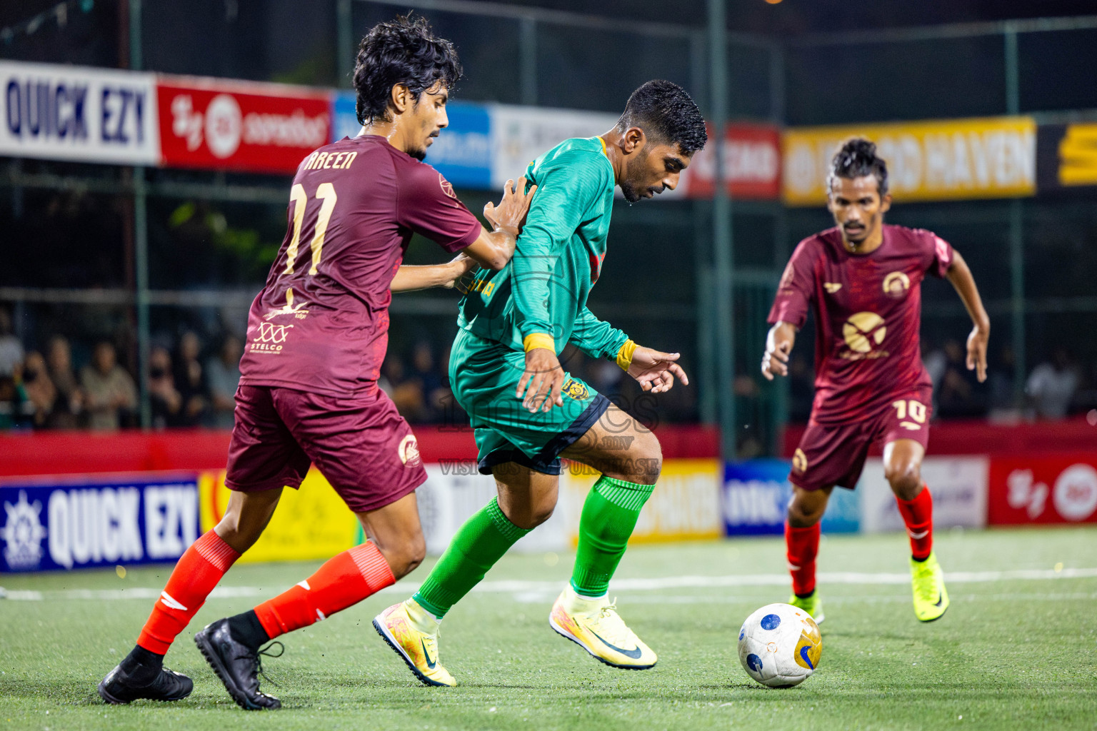 V Keyodhoo vs Adh Mandhoo in Zone round Day 27 of Golden Futsal Challenge 2025 was held on Friday , 31st January 2025, in Hulhumale', Maldives. Photos: Nausham Waheed / images.mv