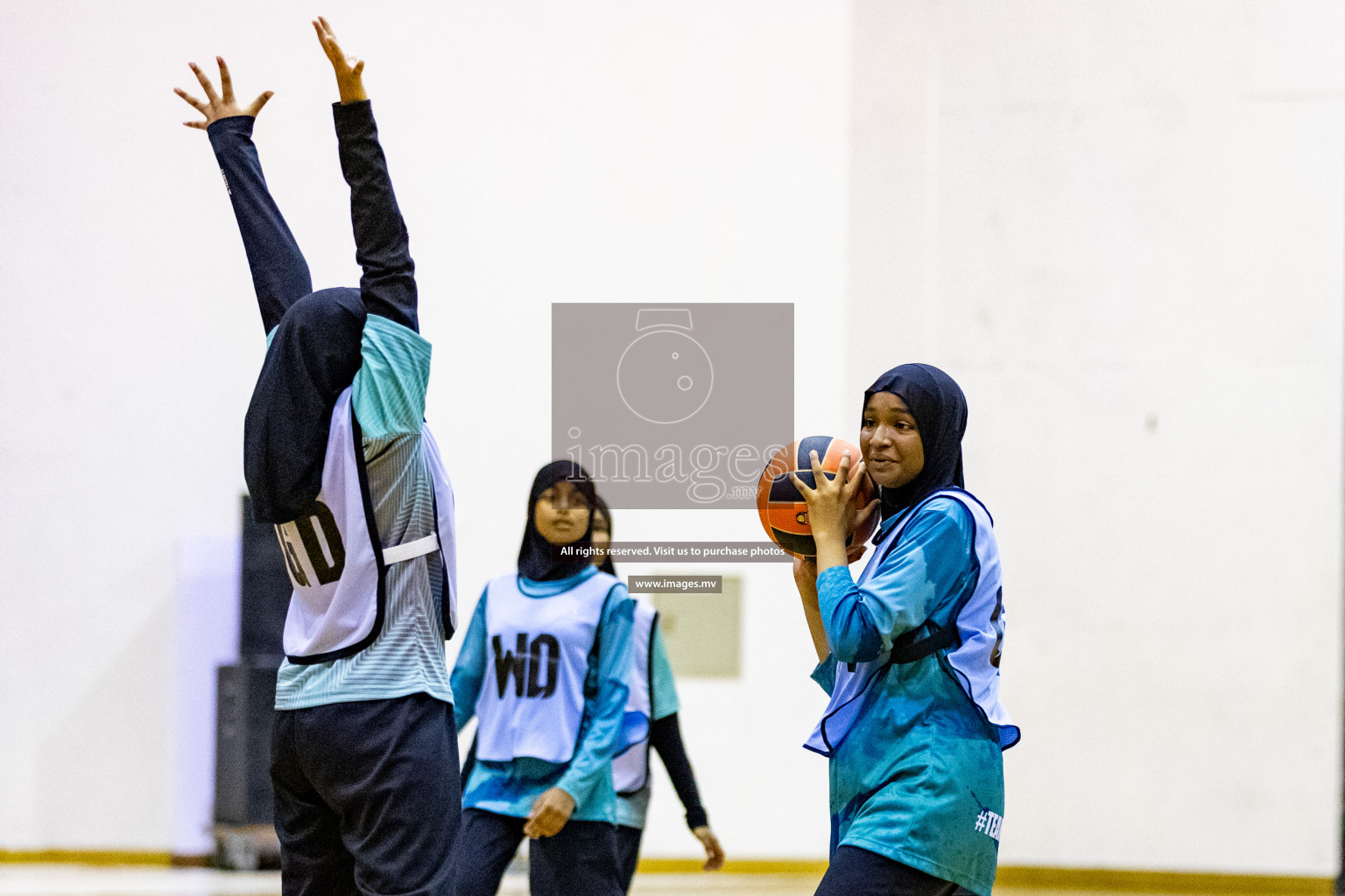 Day 9 of 24th Interschool Netball Tournament 2023 was held in Social Center, Male', Maldives on 4th November 2023. Photos: Hassan Simah / images.mv