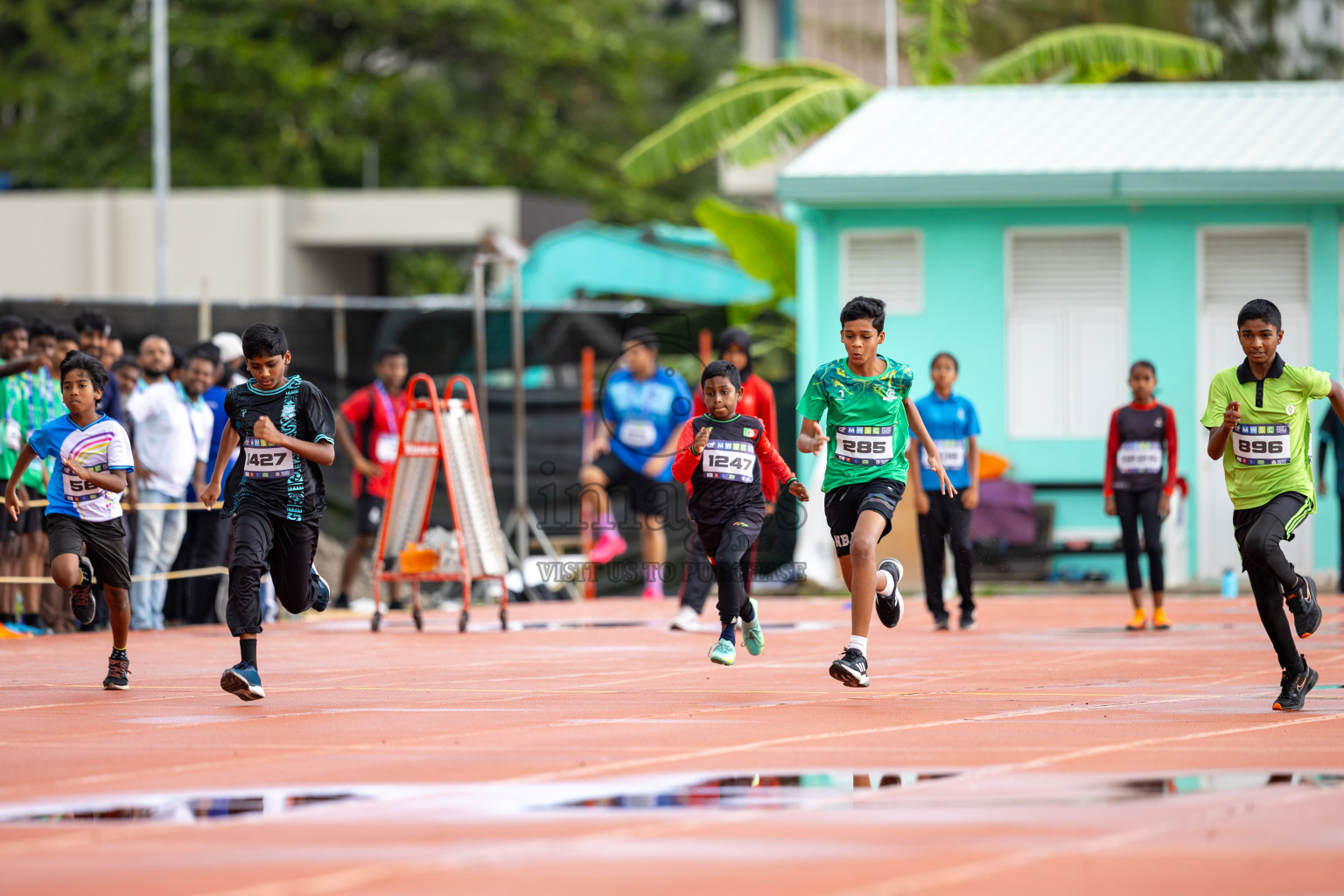 Day 1 of MWSC Interschool Athletics Championships 2024 held in Hulhumale Running Track, Hulhumale, Maldives on Saturday, 9th November 2024. 
Photos by: Ismail Thoriq / images.mv