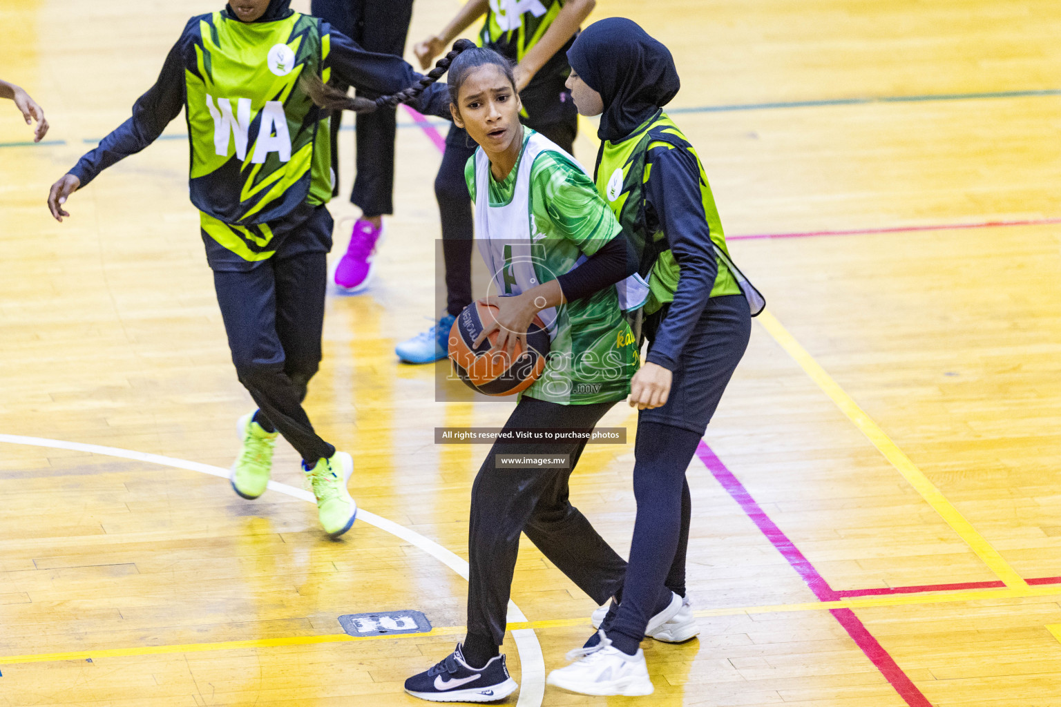 Day3 of 24th Interschool Netball Tournament 2023 was held in Social Center, Male', Maldives on 29th October 2023. Photos: Nausham Waheed, Mohamed Mahfooz Moosa / images.mv