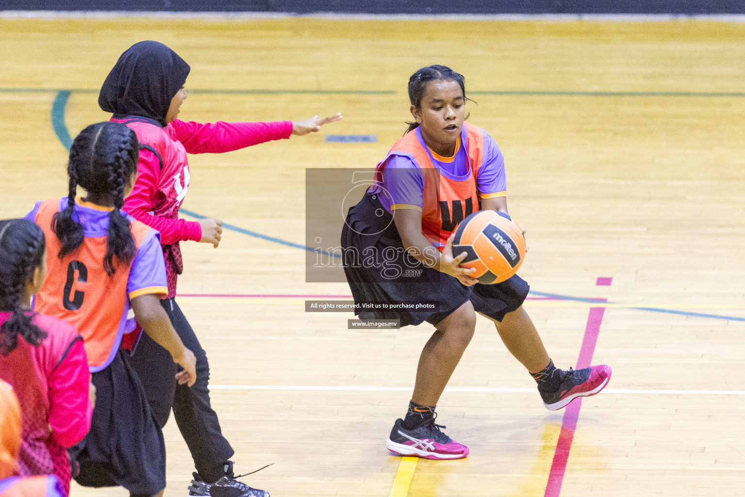 Day5 of 24th Interschool Netball Tournament 2023 was held in Social Center, Male', Maldives on 31st October 2023. Photos: Nausham Waheed / images.mv