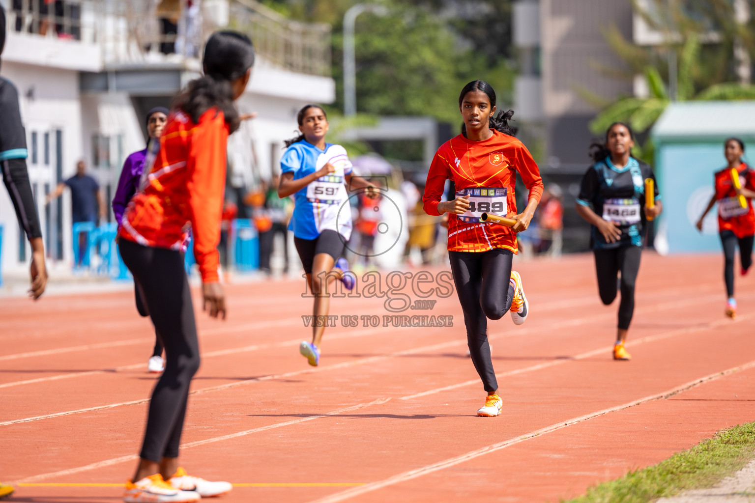 Day 6 of MWSC Interschool Athletics Championships 2024 held in Hulhumale Running Track, Hulhumale, Maldives on Thursday, 14th November 2024. Photos by: Ismail Thoriq / Images.mv