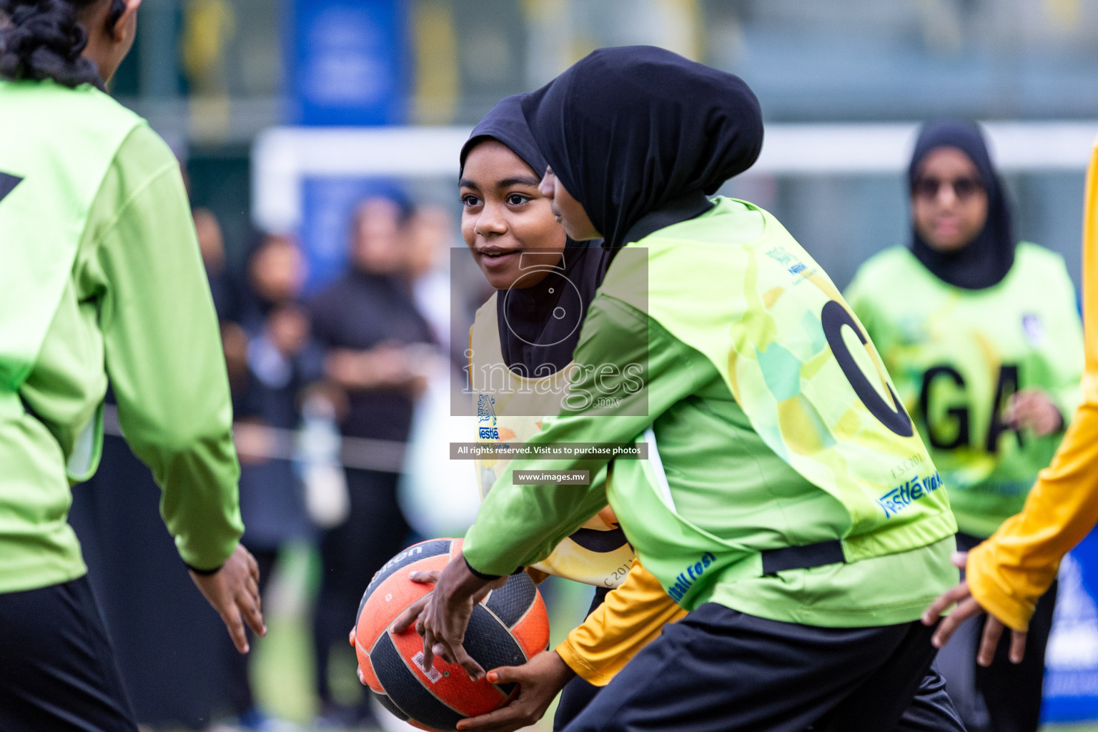 Day 2 of Nestle' Kids Netball Fiesta 2023 held in Henveyru Stadium, Male', Maldives on Thursday, 1st December 2023. Photos by Nausham Waheed / Images.mv