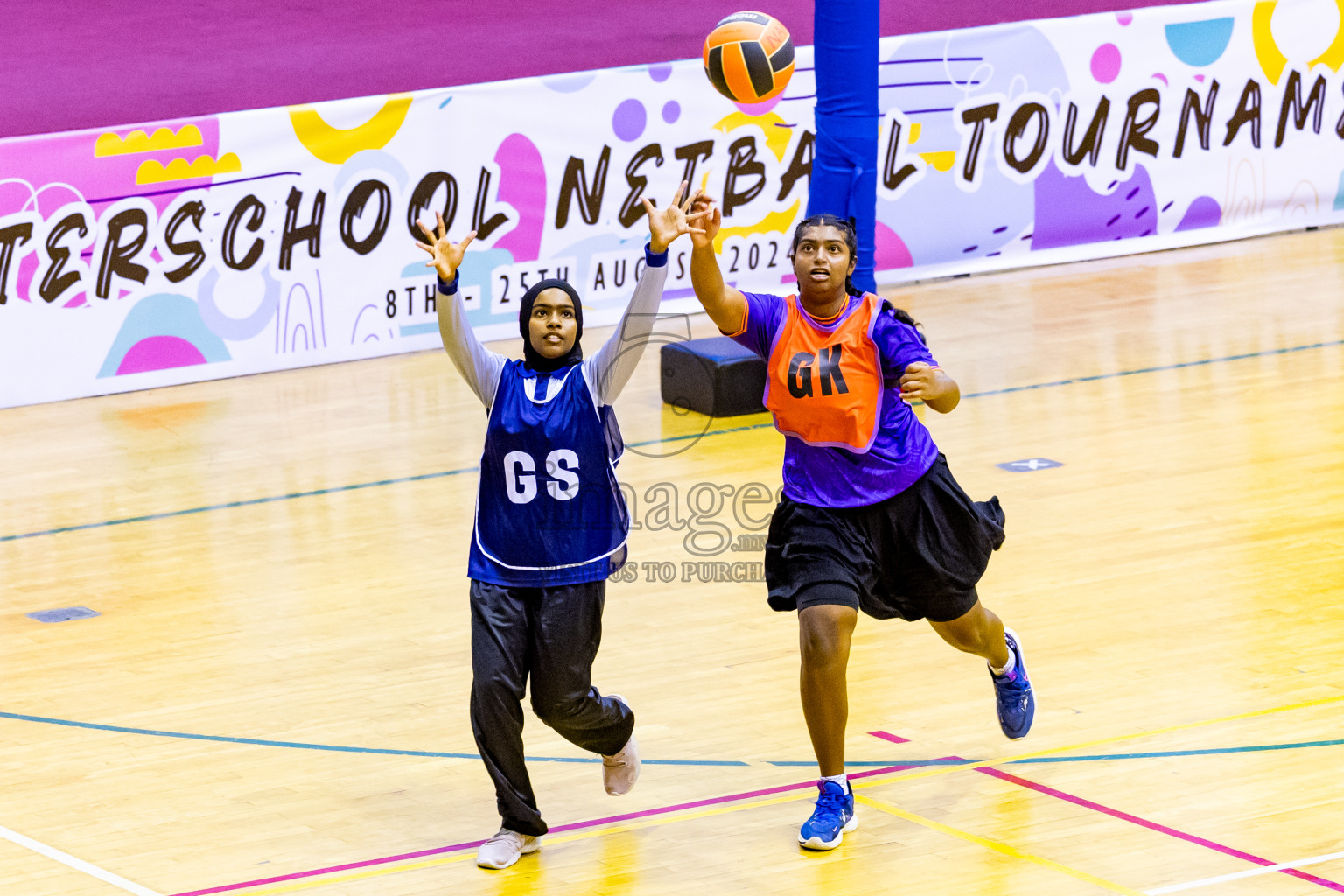 Day 2 of 25th Inter-School Netball Tournament was held in Social Center at Male', Maldives on Saturday, 10th August 2024. Photos: Nausham Waheed / images.mv