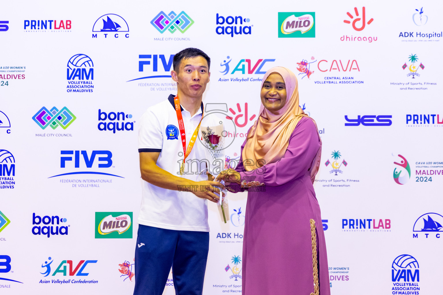 Kyrgyzstan vs Sri Lanka in Final of CAVA U20 Woman's Volleyball Championship 2024 was held in Social Center, Male', Maldives on 23rd July 2024. Photos: Nausham Waheed / images.mv