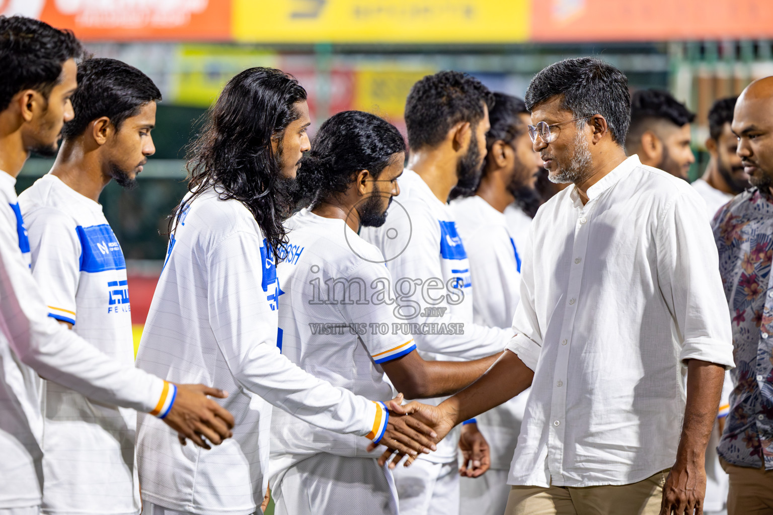 S. Hithadhoo VS ADh. Maamigili in Round of 16 on Day 40 of Golden Futsal Challenge 2024 which was held on Tuesday, 27th February 2024, in Hulhumale', Maldives Photos: Hassan Simah / images.mv