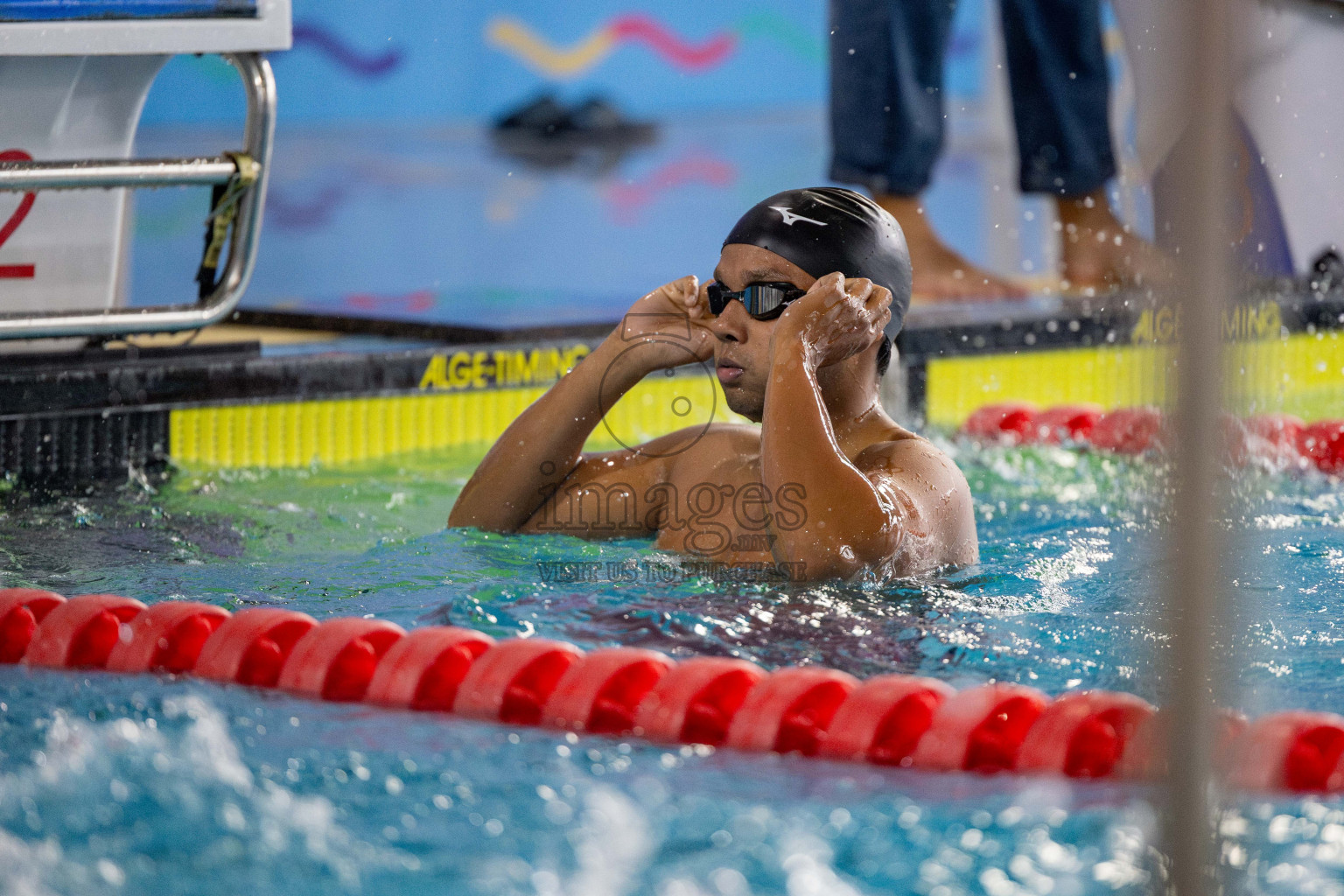 Day 4 of National Swimming Competition 2024 held in Hulhumale', Maldives on Monday, 16th December 2024. 
Photos: Hassan Simah / images.mv