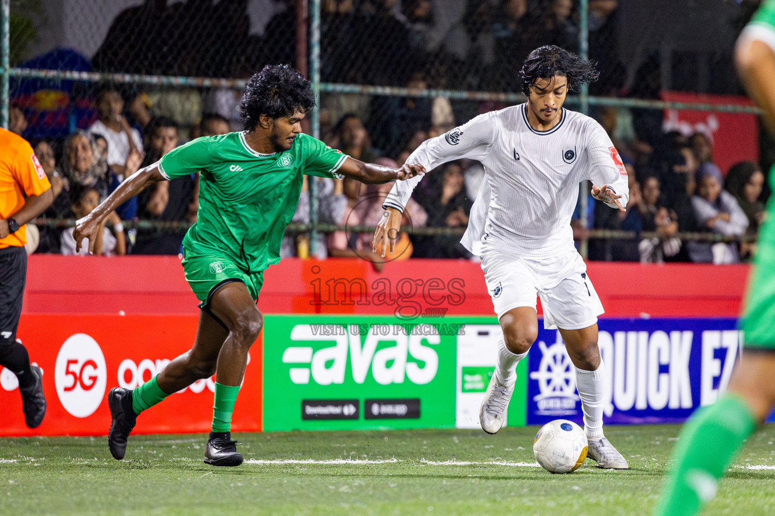 R Dhuvaafaru vs R Meedhoo in Day 14 of Golden Futsal Challenge 2025 was held on Saturday, 18th January 2025, in Hulhumale', Maldives. Photos: Nausham Waheed / images.mv