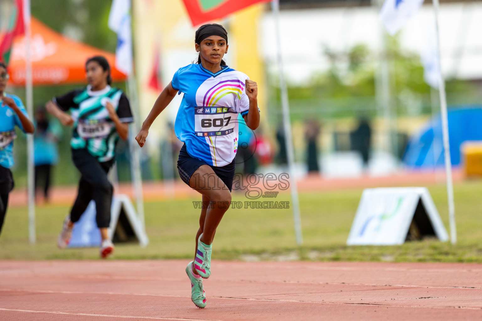 Day 1 of MWSC Interschool Athletics Championships 2024 held in Hulhumale Running Track, Hulhumale, Maldives on Saturday, 9th November 2024. Photos by: Ismail Thoriq / Images.mv