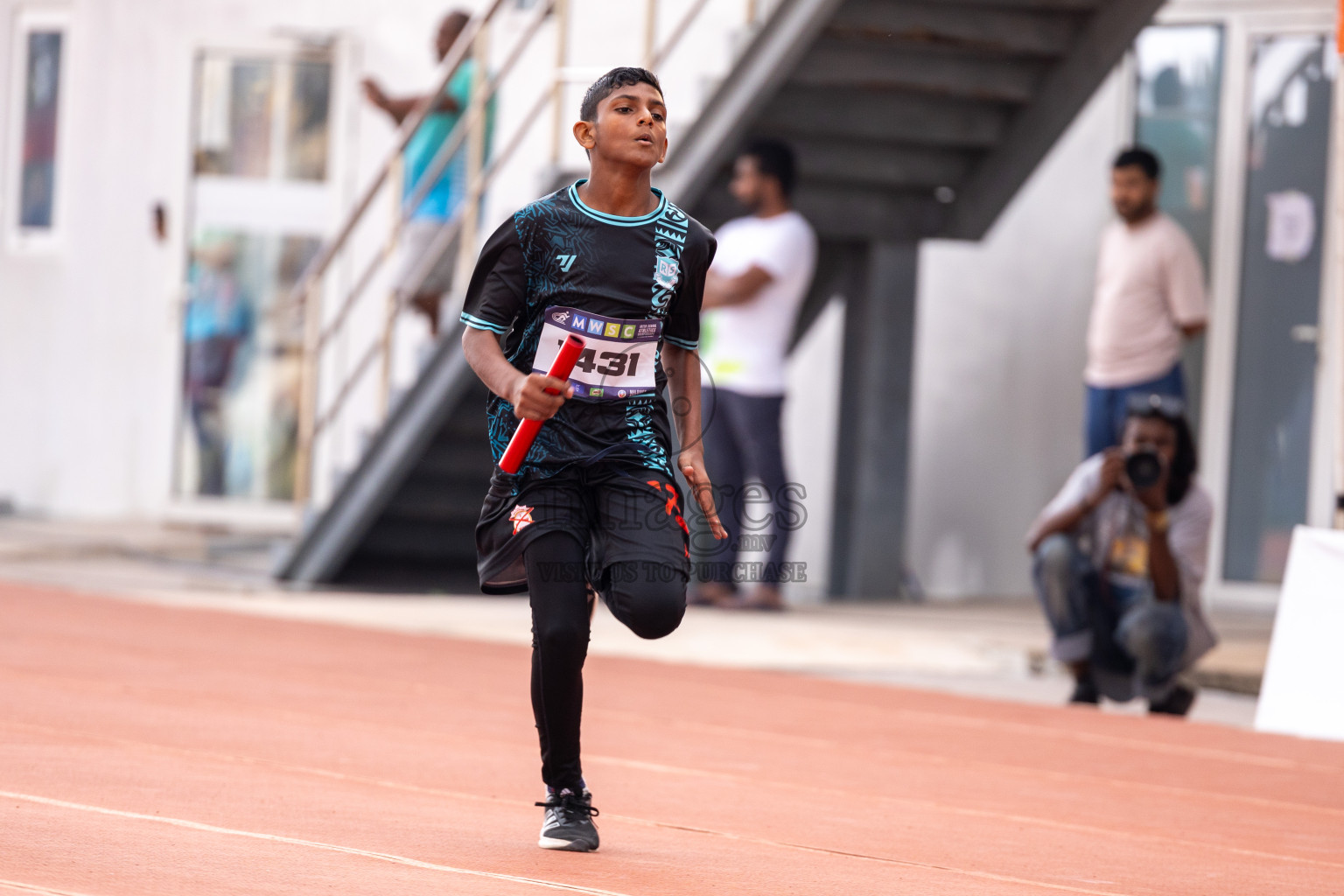 Day 6 of MWSC Interschool Athletics Championships 2024 held in Hulhumale Running Track, Hulhumale, Maldives on Thursday, 14th November 2024. Photos by: Ismail Thoriq / Images.mv