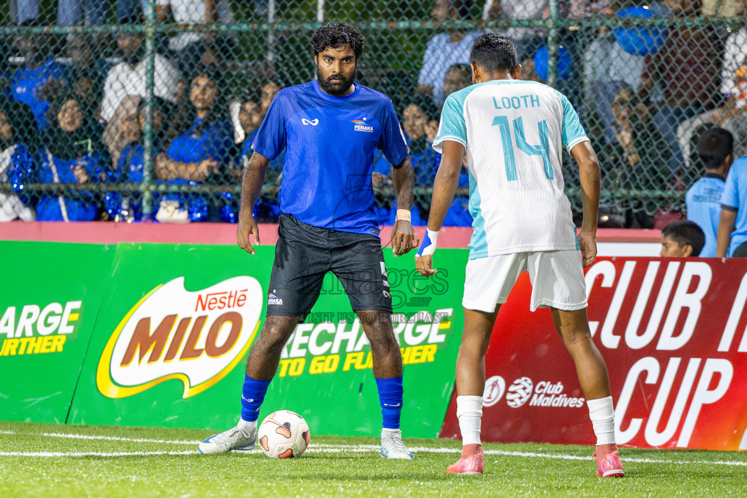 Fenaka vs Police Club in Day 14 of Club Maldives Cup 2025 was held in Rehendhi Futsal Ground, Hulhumale', Maldives on Tuesday, 14th October 2025. Photos: Ismail Thoriq / images.mv