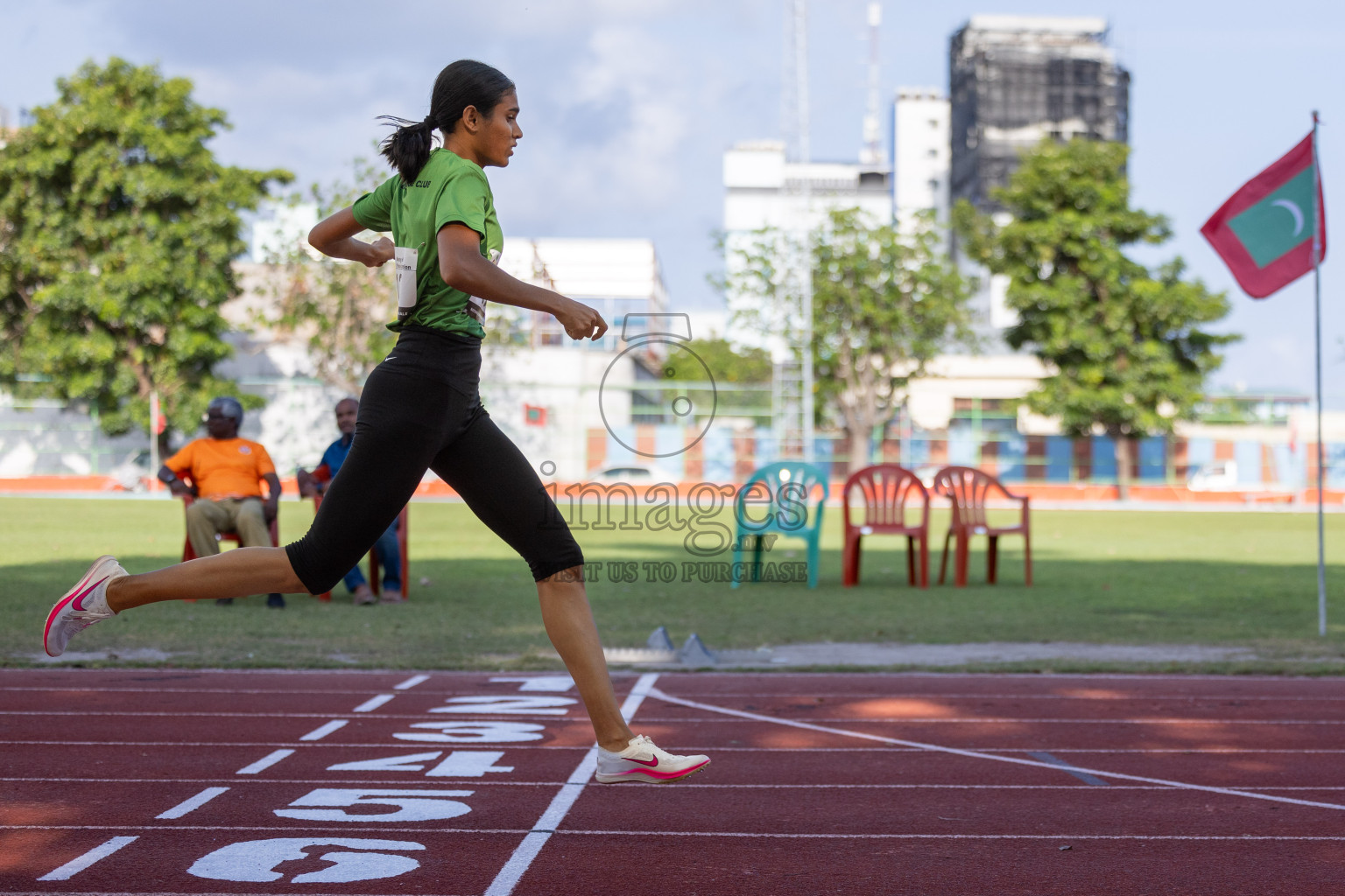 Day 3 of 33rd National Athletics Championship was held in Ekuveni Track at Male', Maldives on Saturday, 7th September 2024. Photos: Hassan Simah / images.mv