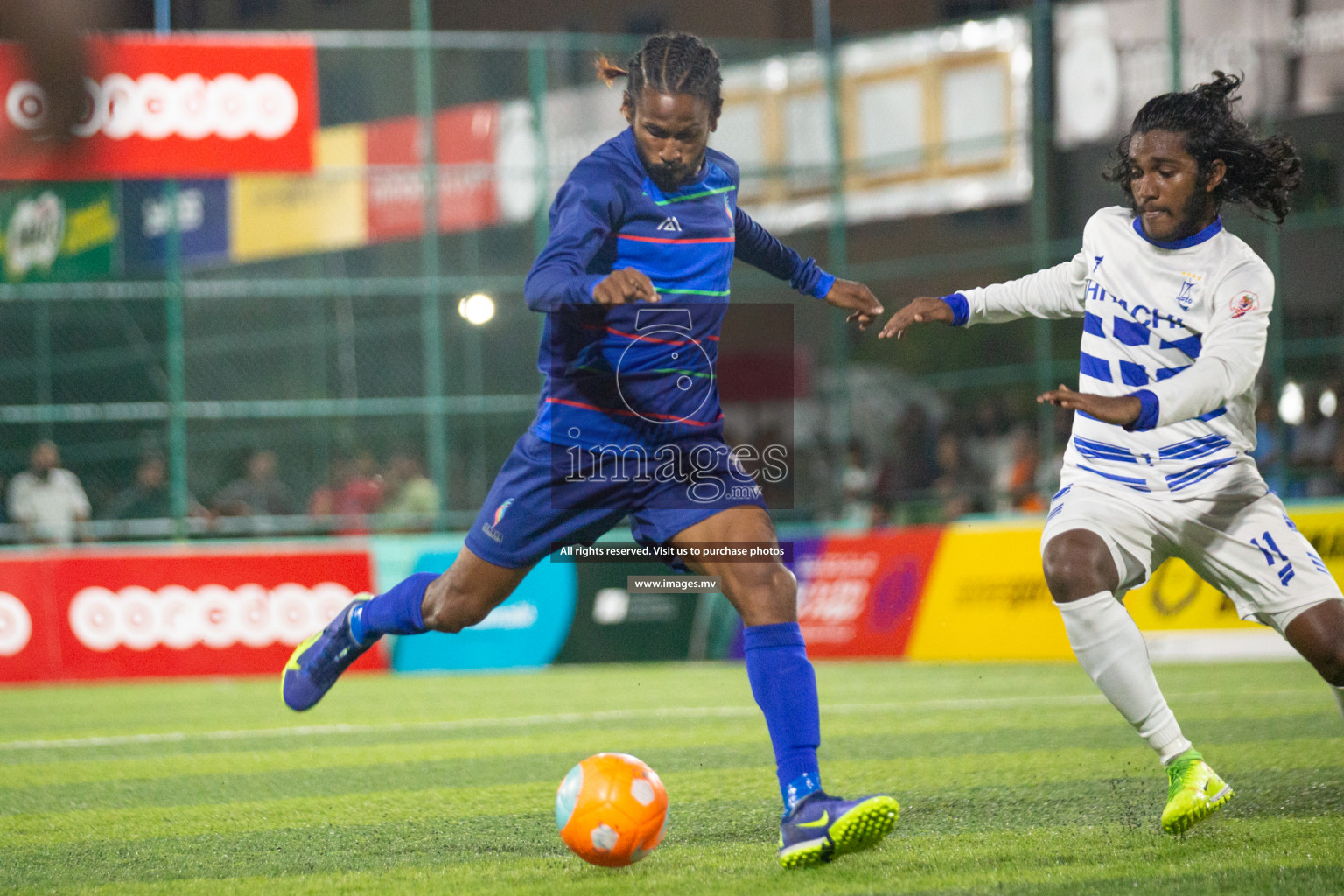 STO RC Vs Team Fenaka in the Quarter Finals of Club Maldives 2021 held in Hulhumale, Maldives on 13 December 2021. Photos: Nasam Thaufeeq