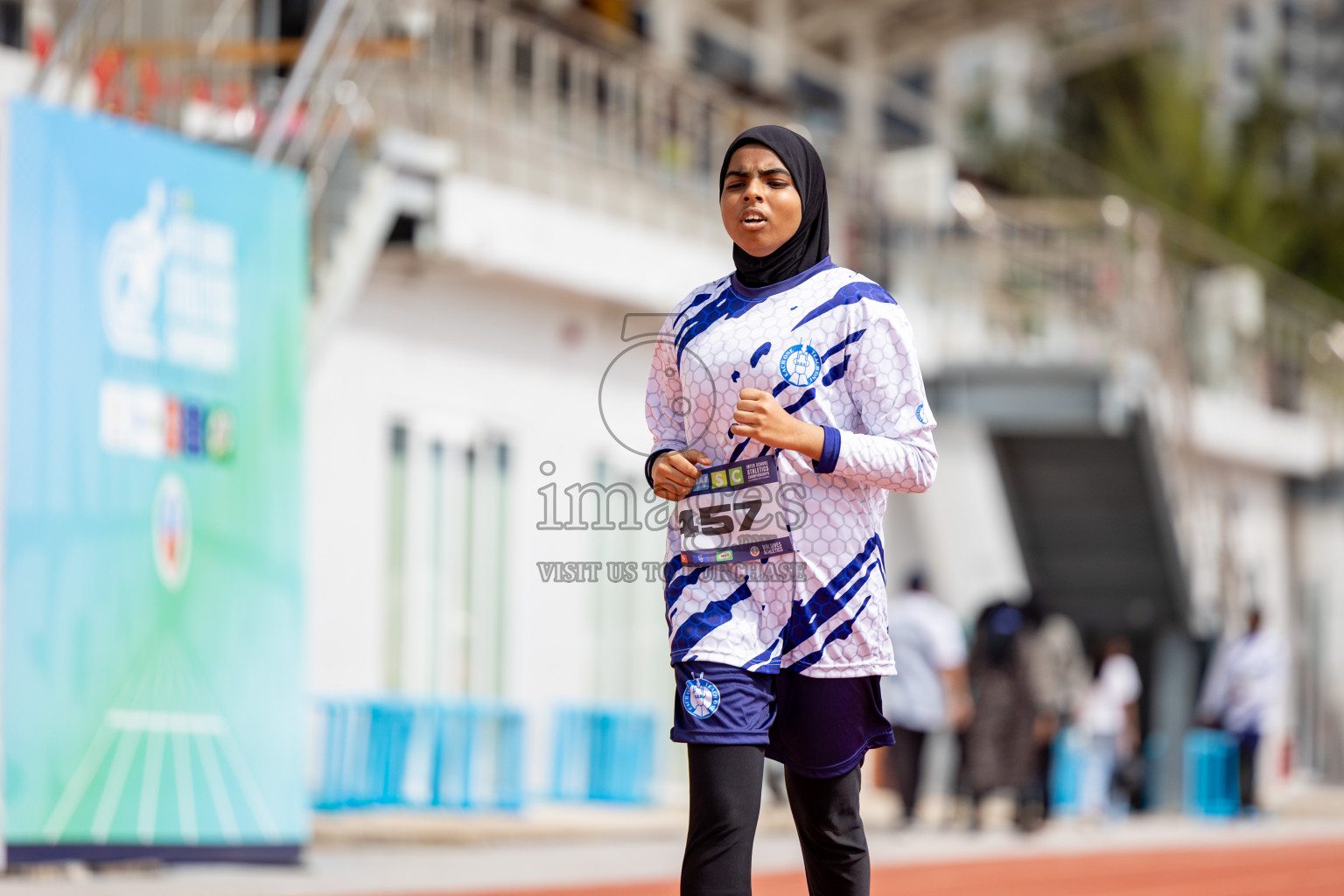 Day 2 of MWSC Interschool Athletics Championships 2024 held in Hulhumale Running Track, Hulhumale, Maldives on Sunday, 10th November 2024. 
Photos by:  Hassan Simah / Images.mv