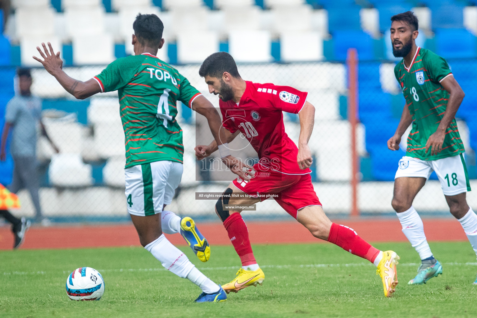 Lebanon vs Bangladesh in SAFF Championship 2023 held in Sree Kanteerava Stadium, Bengaluru, India, on Wednesday, 22nd June 2023. Photos: Nausham Waheed / images.mv