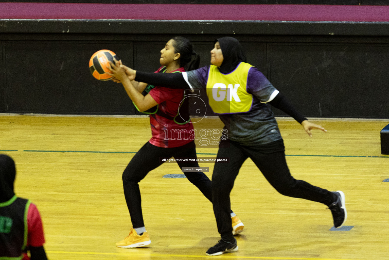 Sports Club Skylark vs United Unity Sports Club in the Milo National Netball Tournament 2022 on 19 July 2022, held in Social Center, Male', Maldives. Photographer: Shuu / Images.mv