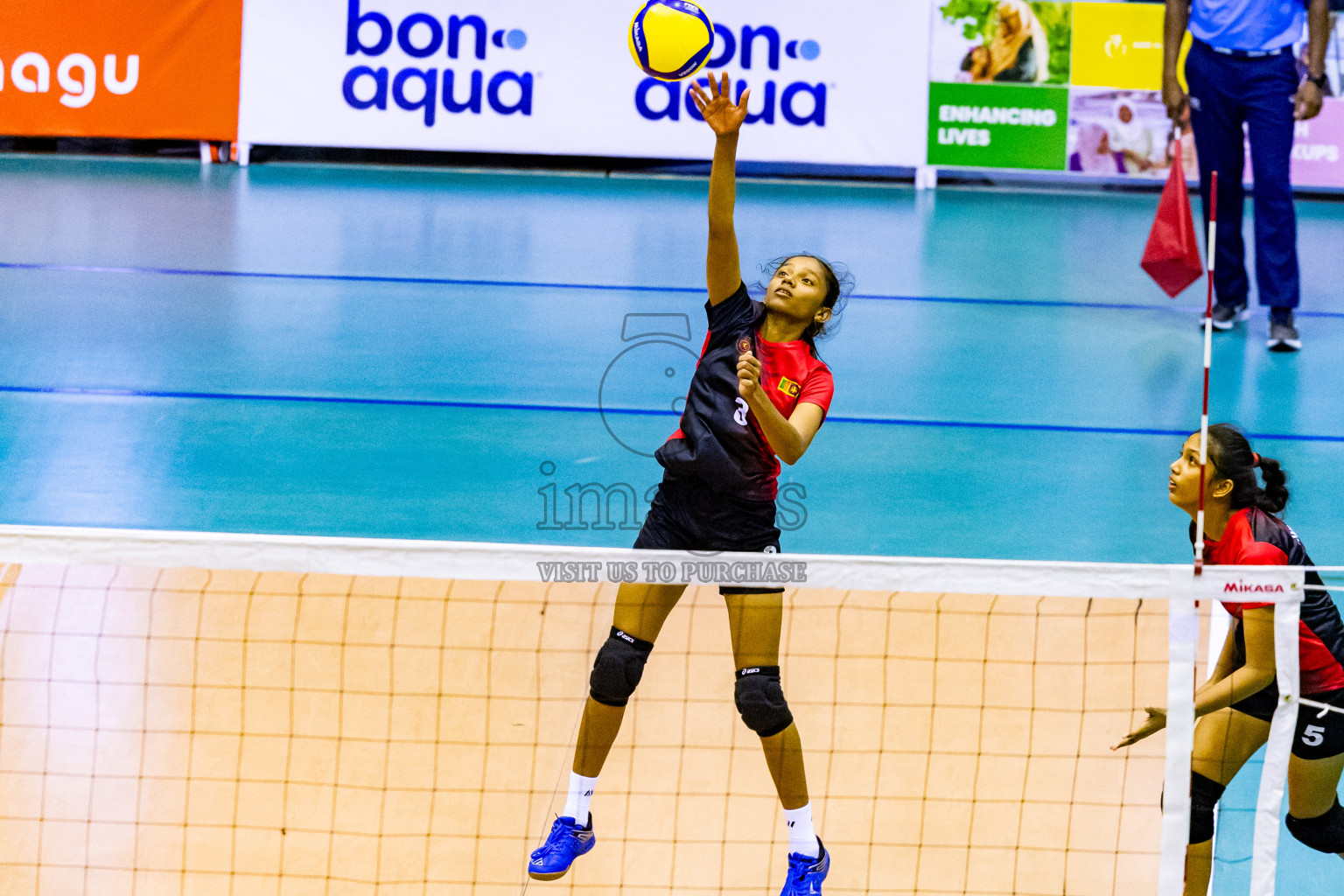 Kyrgyzstan vs Sri Lanka in Final of CAVA U20 Woman's Volleyball Championship 2024 was held in Social Center, Male', Maldives on 23rd July 2024. Photos: Nausham Waheed / images.mv