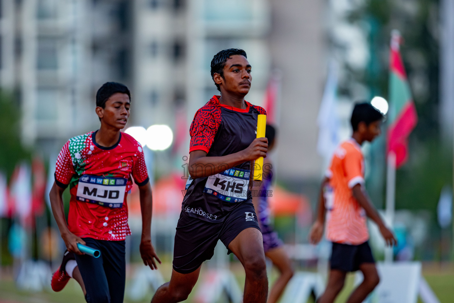 Day 4 of MWSC Interschool Athletics Championships 2024 held in Hulhumale Running Track, Hulhumale, Maldives on Tuesday, 12th November 2024. Photos by: Nausham Waheed / Images.mv