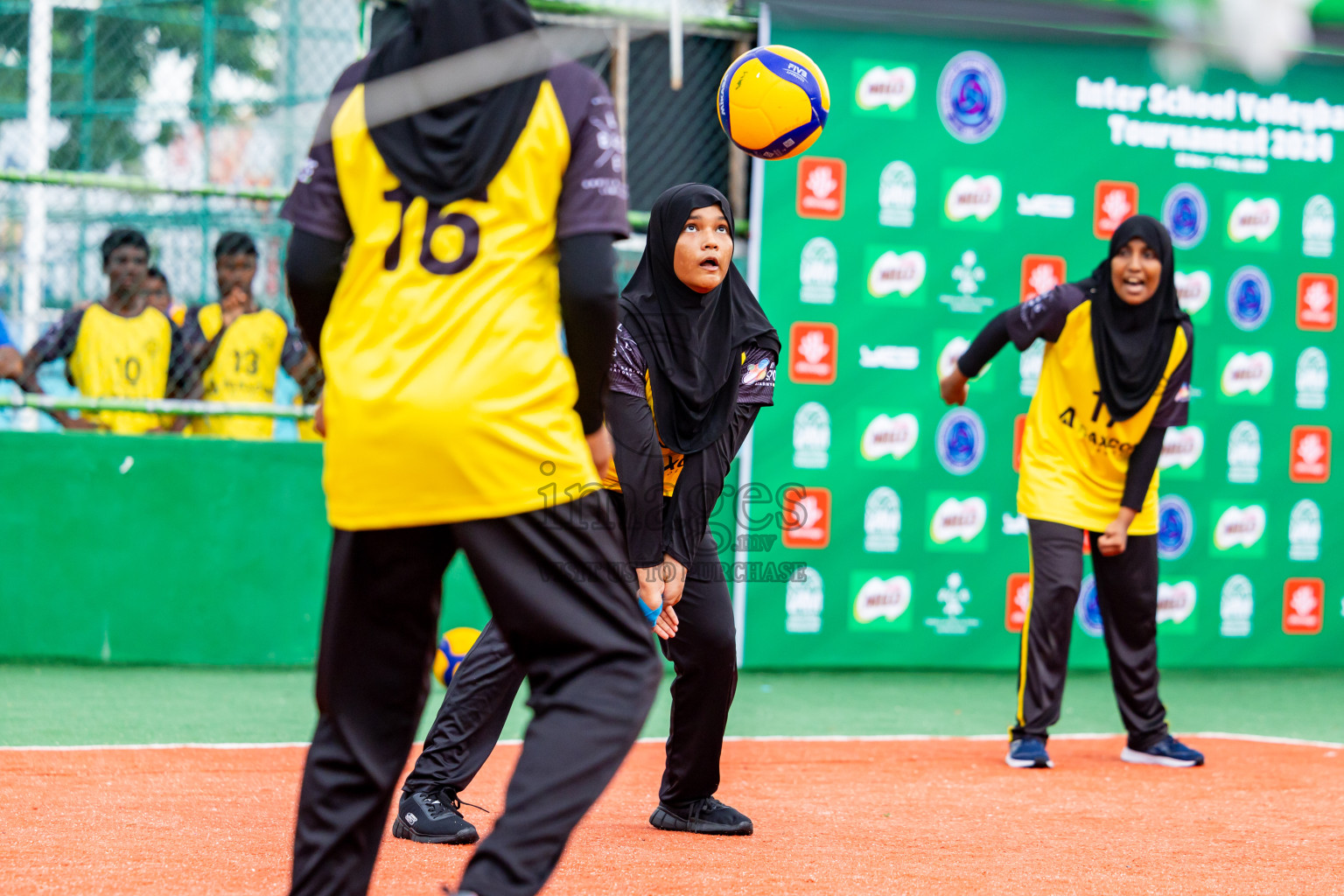 Day 2 of Interschool Volleyball Tournament 2024 was held in Ekuveni Volleyball Court at Male', Maldives on Sunday, 24th November 2024. Photos: Nausham Waheed / images.mv