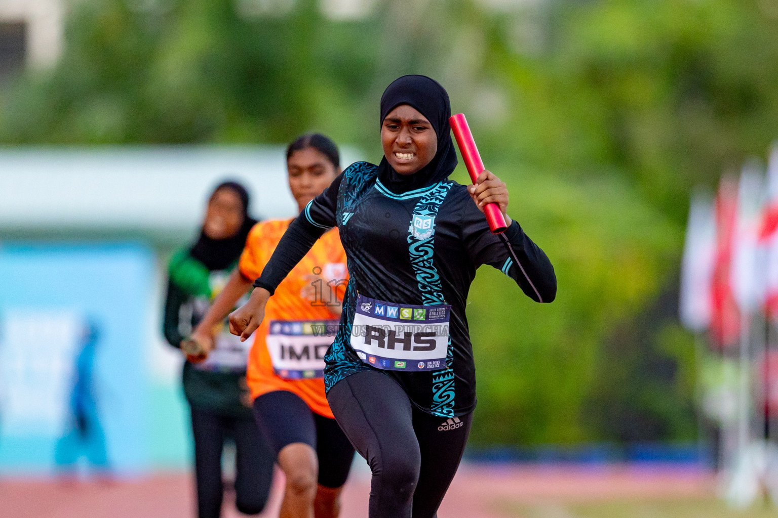 Day 4 of MWSC Interschool Athletics Championships 2024 held in Hulhumale Running Track, Hulhumale, Maldives on Tuesday, 12th November 2024. Photos by: Nausham Waheed / Images.mv