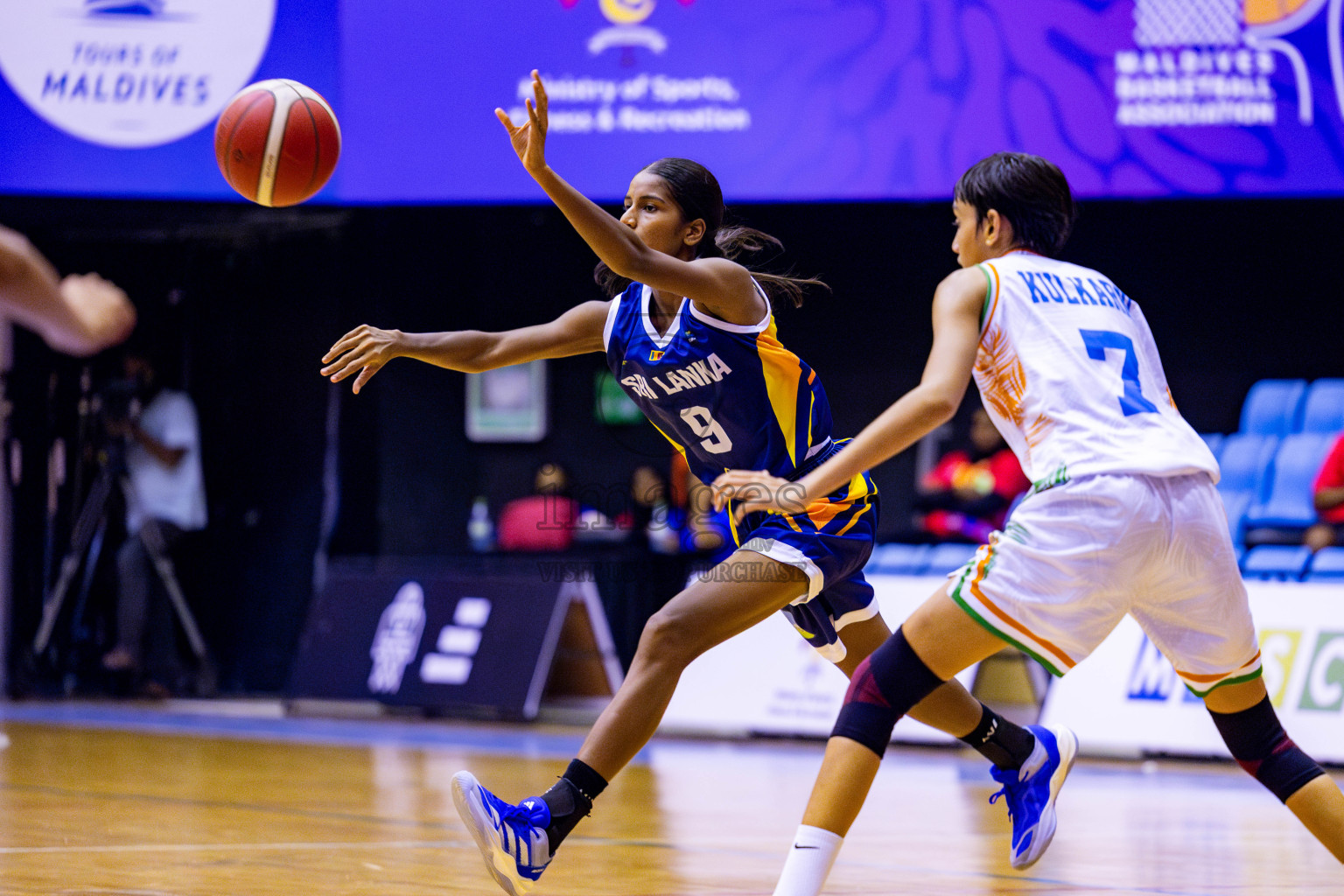 India vs SriLanka in Day 1 of Under 16 Woman's Asian Cup SABA Qualifiers 2025 was held in Social Center, Male', Maldives on 12th June 2025. Photos: Nausham Waheed / images.mv