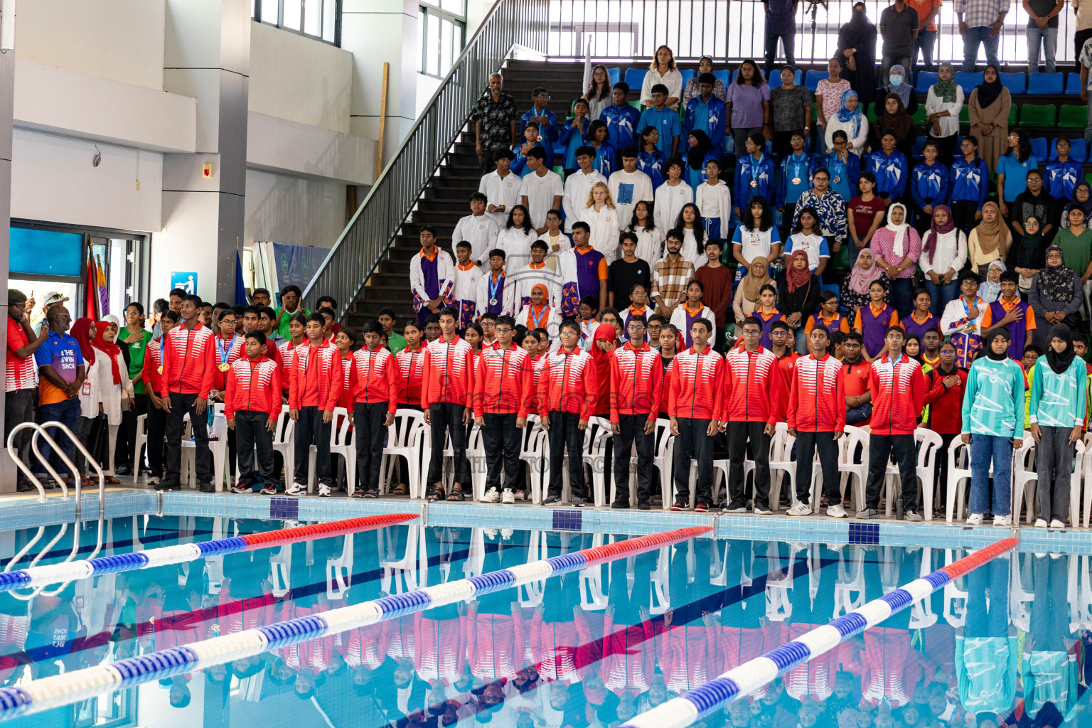 Closing Ceremony of BML 21st Interschool Swimming Competition 2025 .was held in Hulhumale' Swimming Pool, Hulhumale', Maldives on Saturday, 18th October 2025. 
Photos: Hassan Simah / images.mv