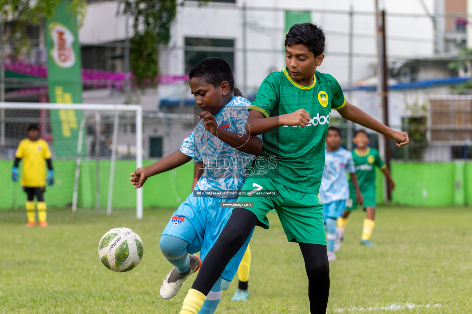 Day 1 of MILO Academy Championship 2023 (U12) was held in Henveiru Football Grounds, Male', Maldives, on Friday, 18th August 2023. Photos: Mohamed Mahfooz Moosa / images.mv