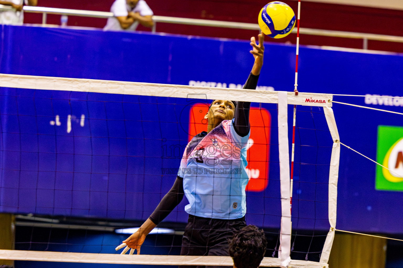 Sports Club City vs Blues for Volleyball in Day 2 of MILO VAM Cup 2024 Men's Division was held in Social Center Indoor Hall on Tuesday, 29th October 2024. Photos: Nausham Waheed / images.mv