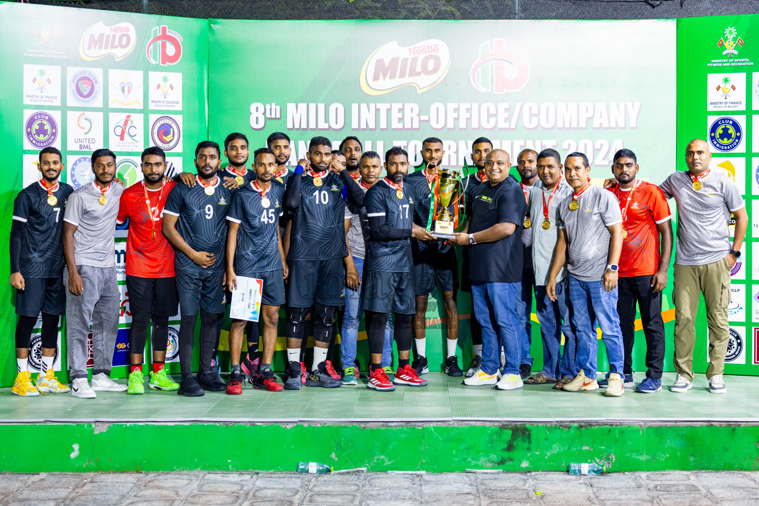 2nd Division Final of 8th Inter-Office/Company Handball Tournament 2024, held in Handball ground, Male', Maldives on Tuesday, 17th September 2024 Photos: Nausham Waheed/ Images.mv