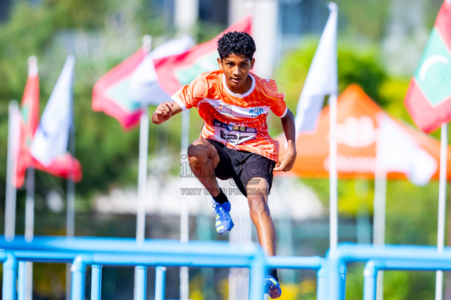 Day 4 of MWSC Interschool Athletics Championships 2024 held in Hulhumale Running Track, Hulhumale, Maldives on Tuesday, 12th November 2024. Photos by: Nausham Waheed / Images.mv