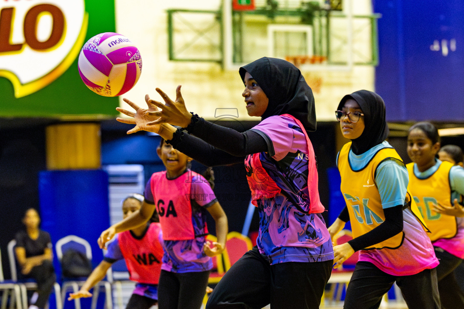 Netgen A vs N Sports Academy B in Day 2 of 3rd Junior Championship - Netball association of Maldives, held at Social Center on Monday 20th January 2025 . Photos by Nausham Waheed