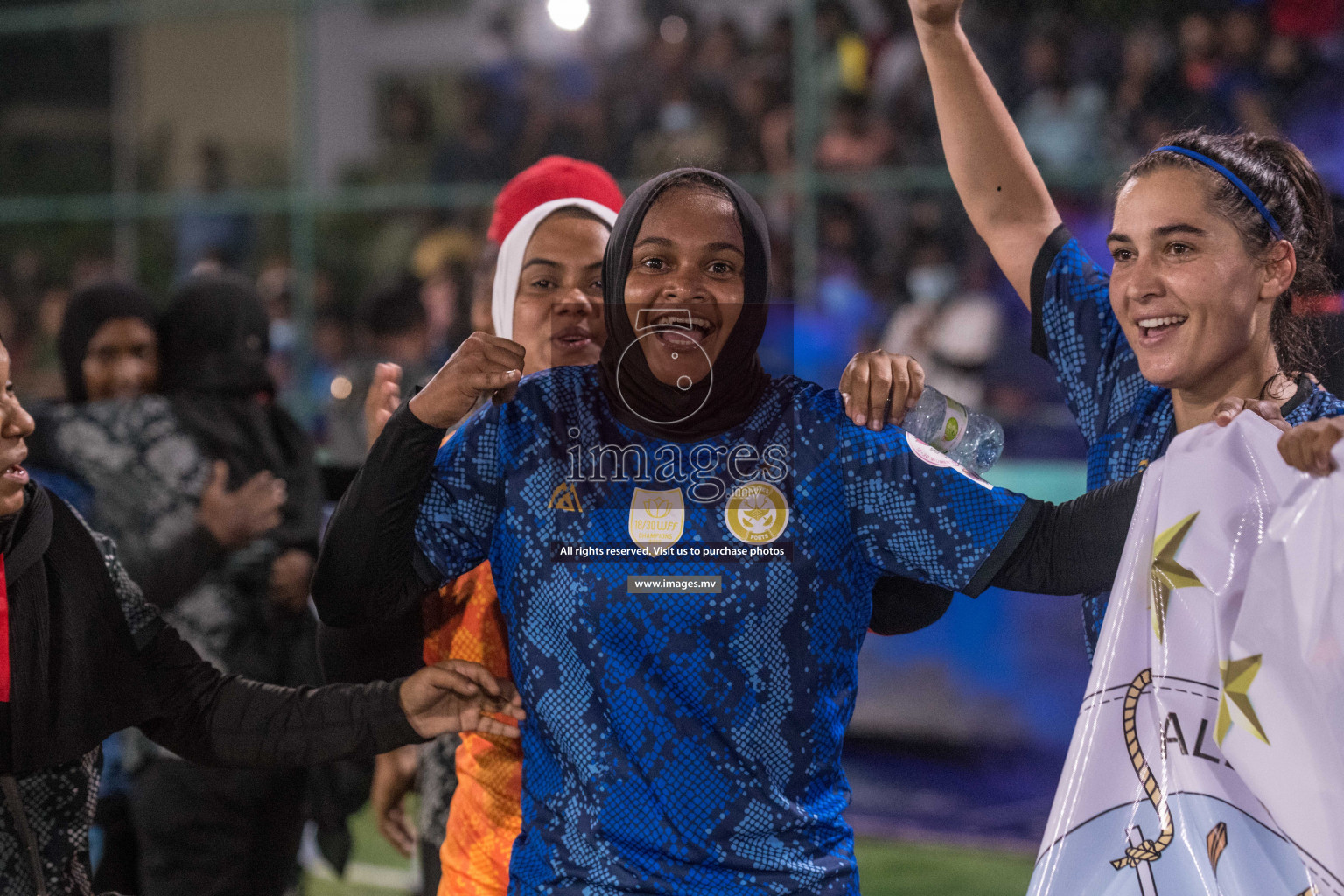 Ports Limited vs WAMCO - in the Finals 18/30 Women's Futsal Fiesta 2021 held in Hulhumale, Maldives on 18 December 2021. Photos by Nausham Waheed & Shuu Abdul Sattar