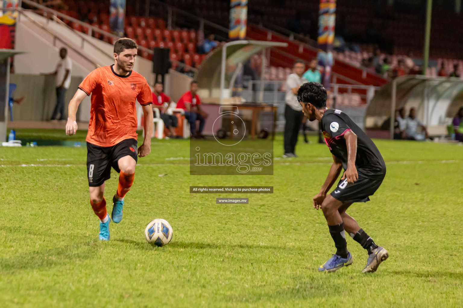 Club Eagles vs United Victory in Ooredoo Dhivehi Premier League 2021/22 on 07 July 2022, held in National Football Stadium, Male', Maldives