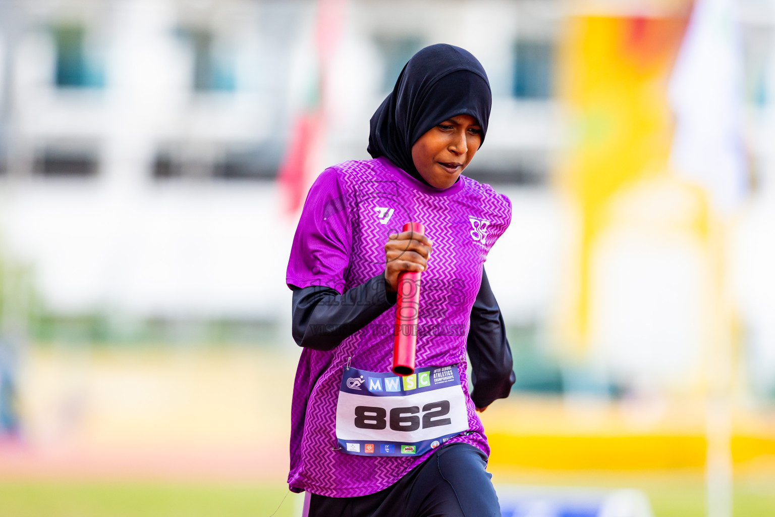 Day 5 of MWSC Interschool Athletics Championships 2024 held in Hulhumale Running Track, Hulhumale, Maldives on Wednesday, 13th November 2024. Photos by: Nausham Waheed / Images.mv