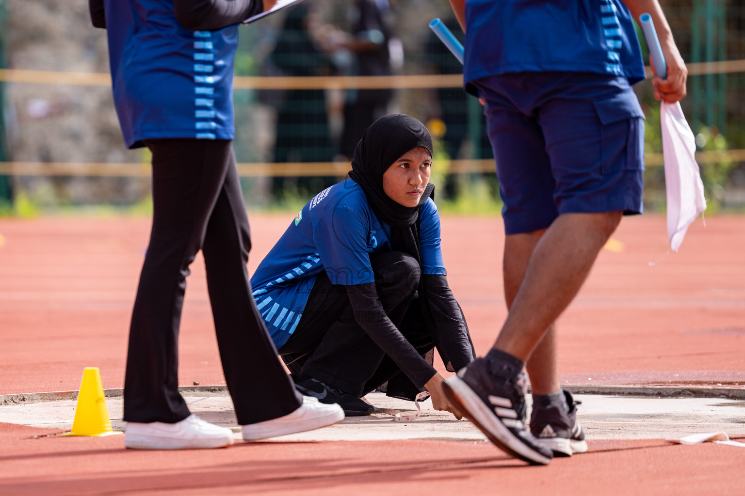 Day 1 of MWSC Interschool Athletics Championships 2024 held in Hulhumale Running Track, Hulhumale, Maldives on Saturday, 9th November 2024. 
Photos by: Ismail Thoriq, Hassan Simah / Images.mv