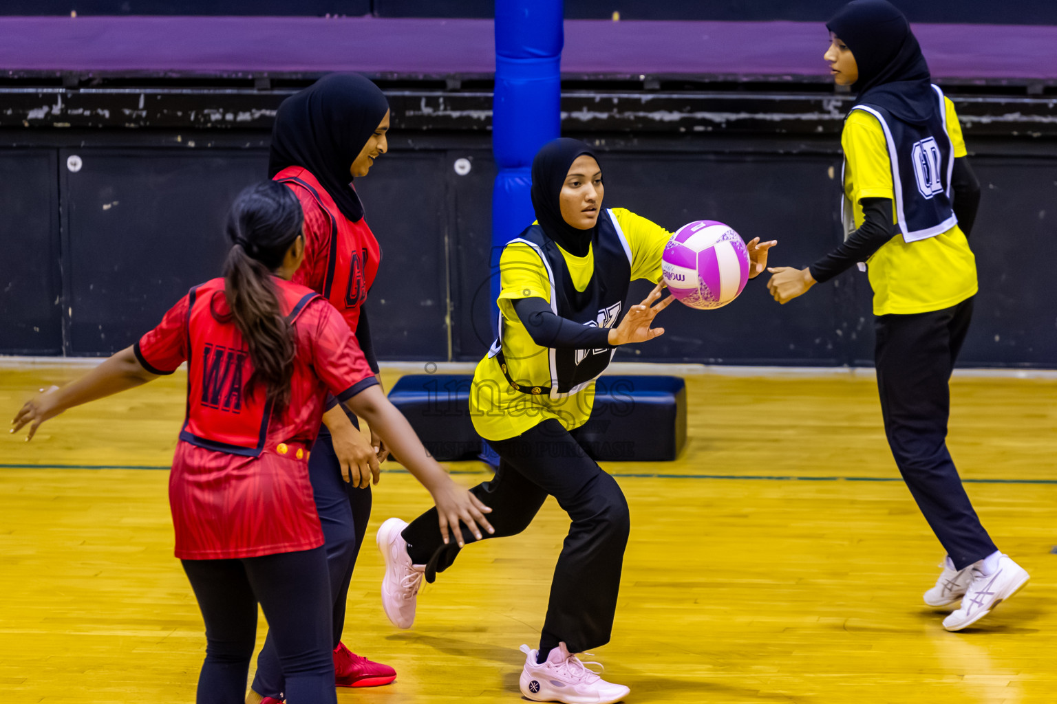 C Matrix vs KYRC in Day 2 of 24th Milo Netball Association Championship held in Social Center at Male', Maldives on Tuesday, 2nd September 2025. Photos: Nausham Waheed / images.mv