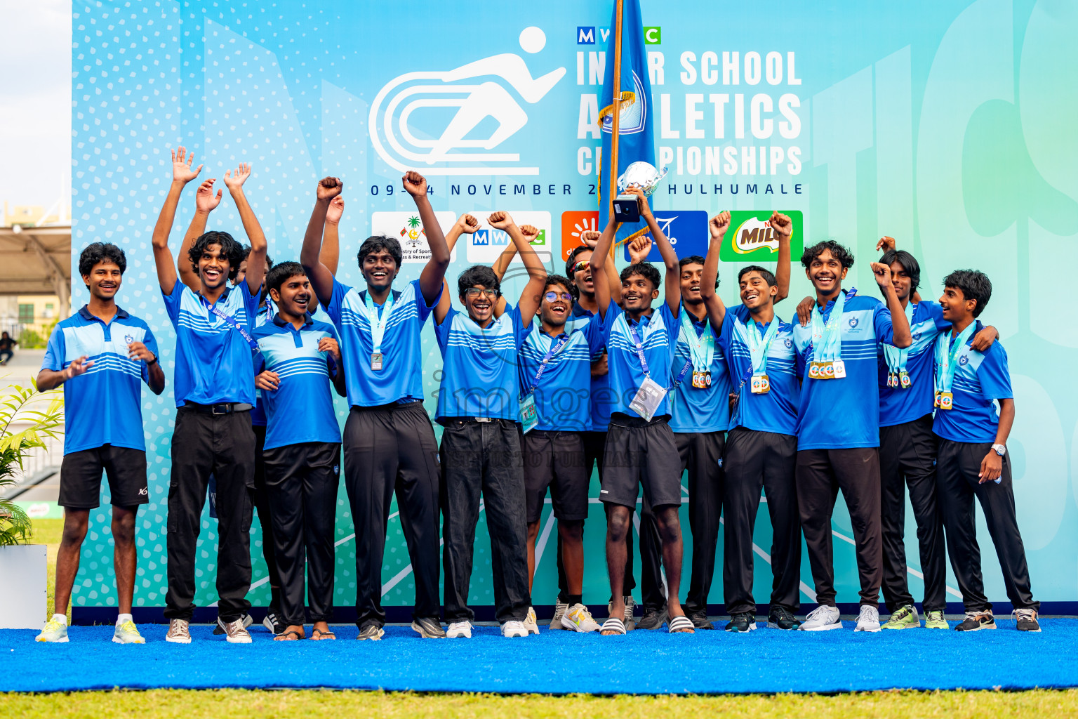 Day 6 of MWSC Interschool Athletics Championships 2024 held in Hulhumale Running Track, Hulhumale, Maldives on Thursday, 14th November 2024. Photos by: Nausham Waheed / Images.mv