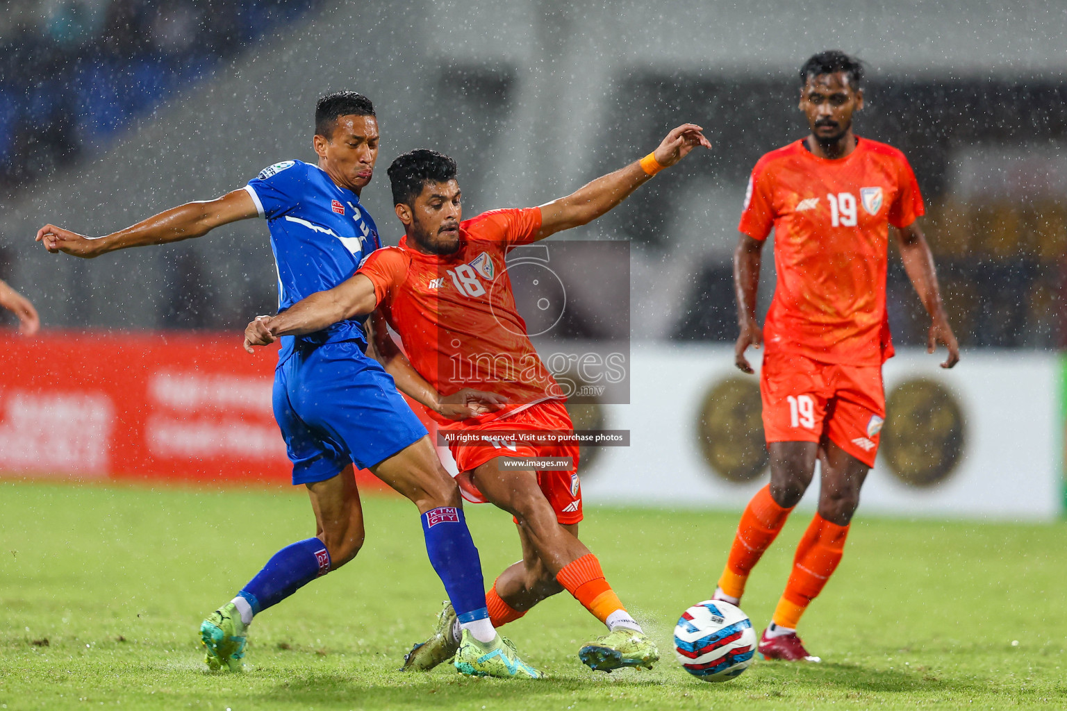 Nepal vs India in SAFF Championship 2023 held in Sree Kanteerava Stadium, Bengaluru, India, on Saturday, 24th June 2023. Photos: Hassan Simah / images.mv