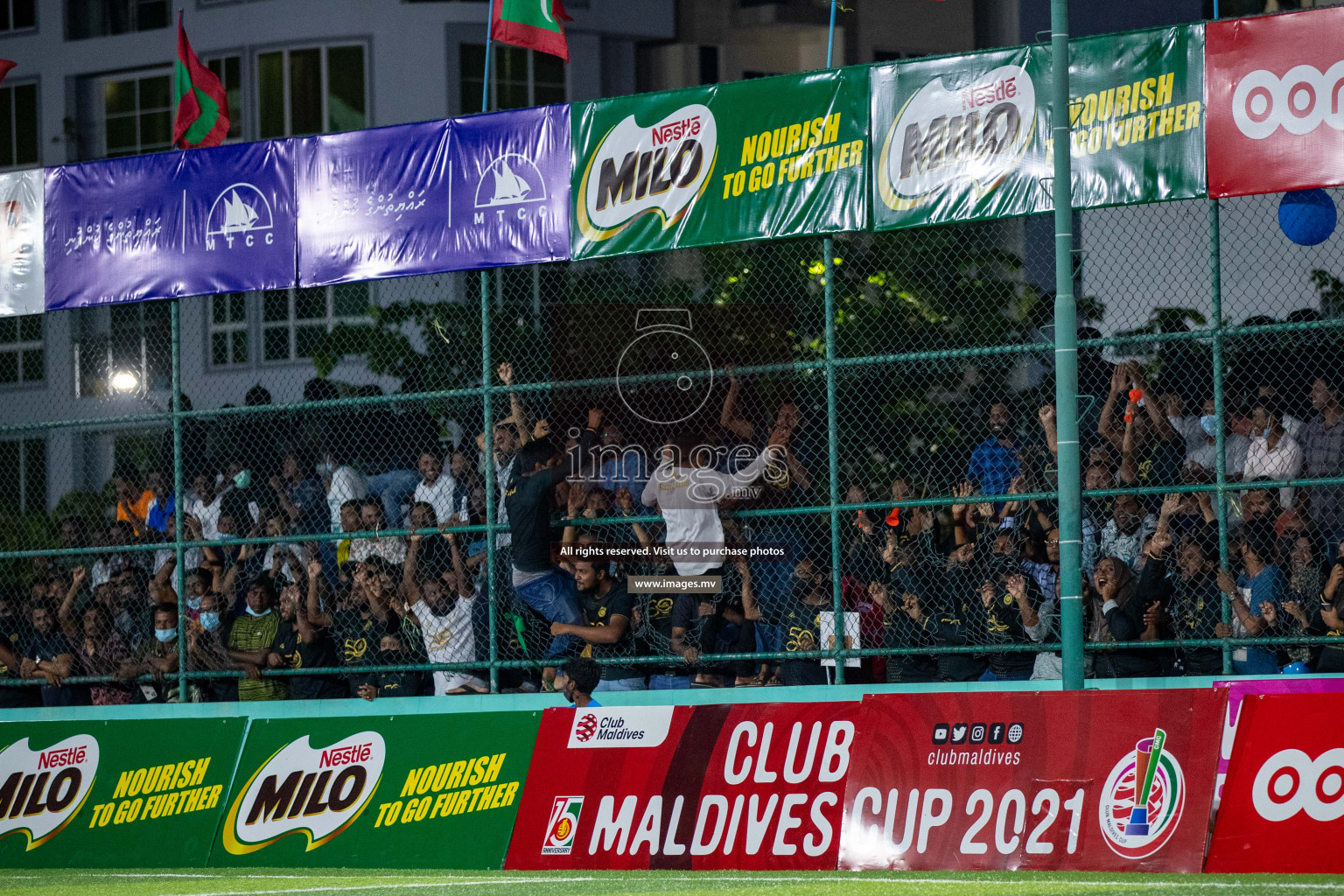 Prison Club vs MACL in the Quarter Finals of Club Maldives 2021 held at Hulhumale;, on 12th December 2021 Photos: Ismail Thoriq / images.mv