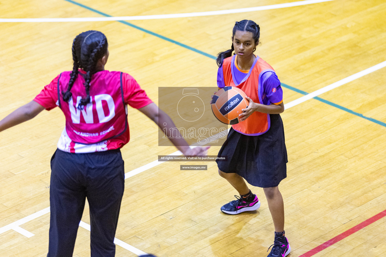 Day 11 of 24th Interschool Netball Tournament 2023 was held in Social Center, Male', Maldives on 6th November 2023. Photos: Nausham Waheed / images.mv