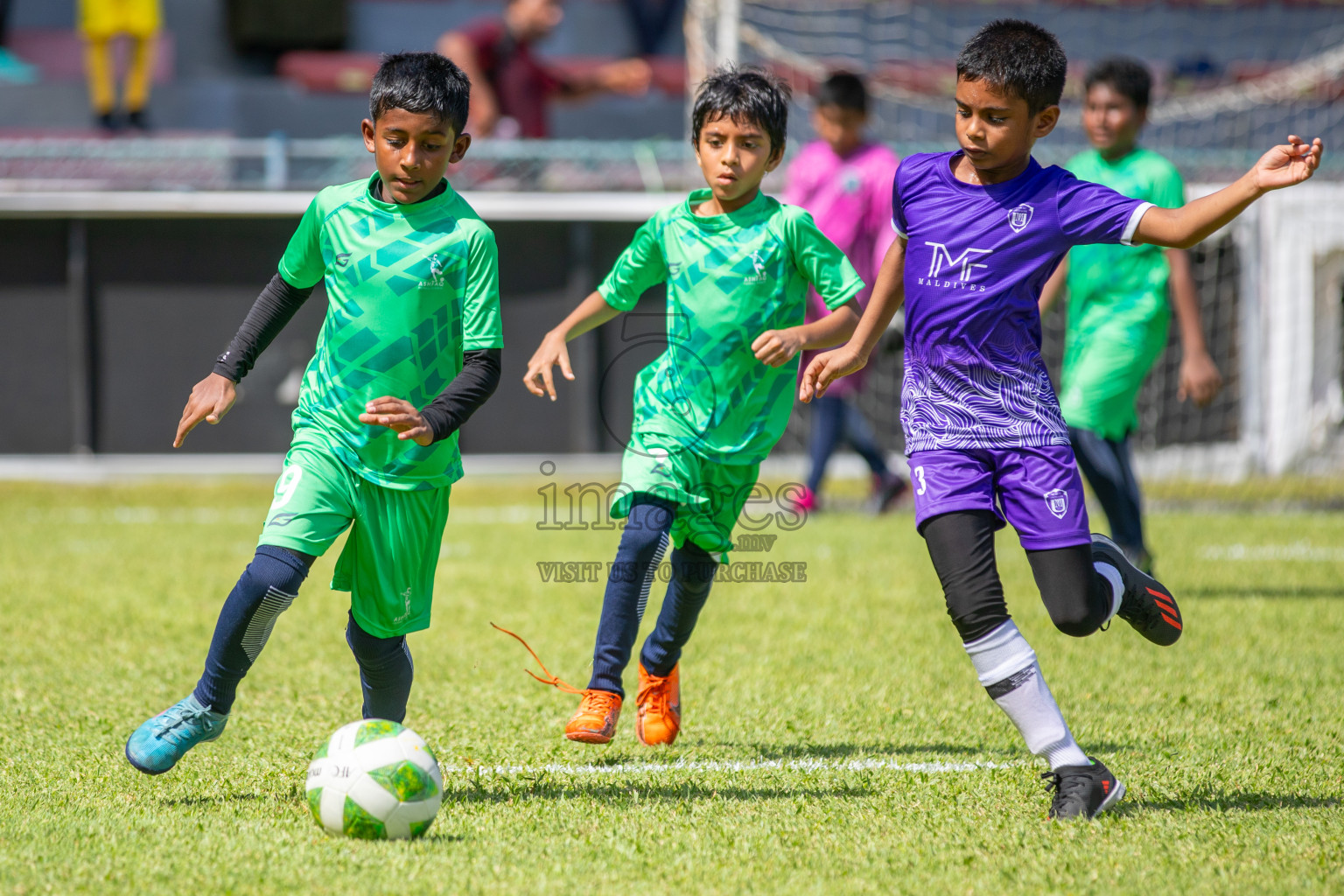 Day 1 of Under 10 MILO Academy Championship 2024 was held at National Stadium in Male', Maldives on Friday, 26th April 2024. Photos: Mohamed Mahfooz Moosa / images.mv